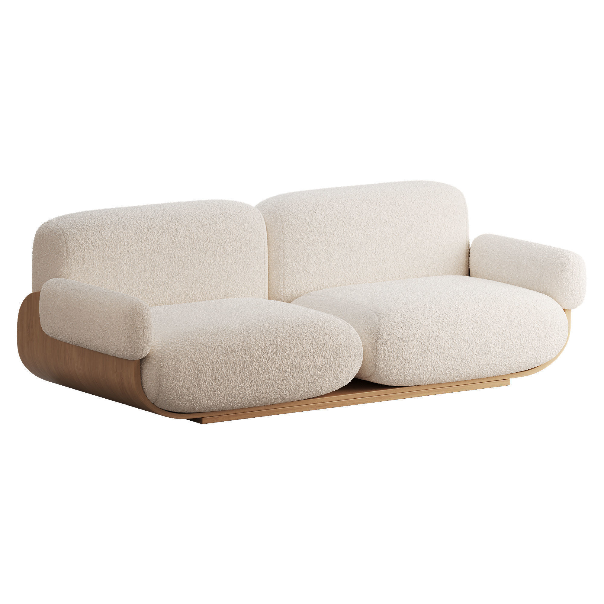 Cannoli Sofa Low-poly 3D model_2