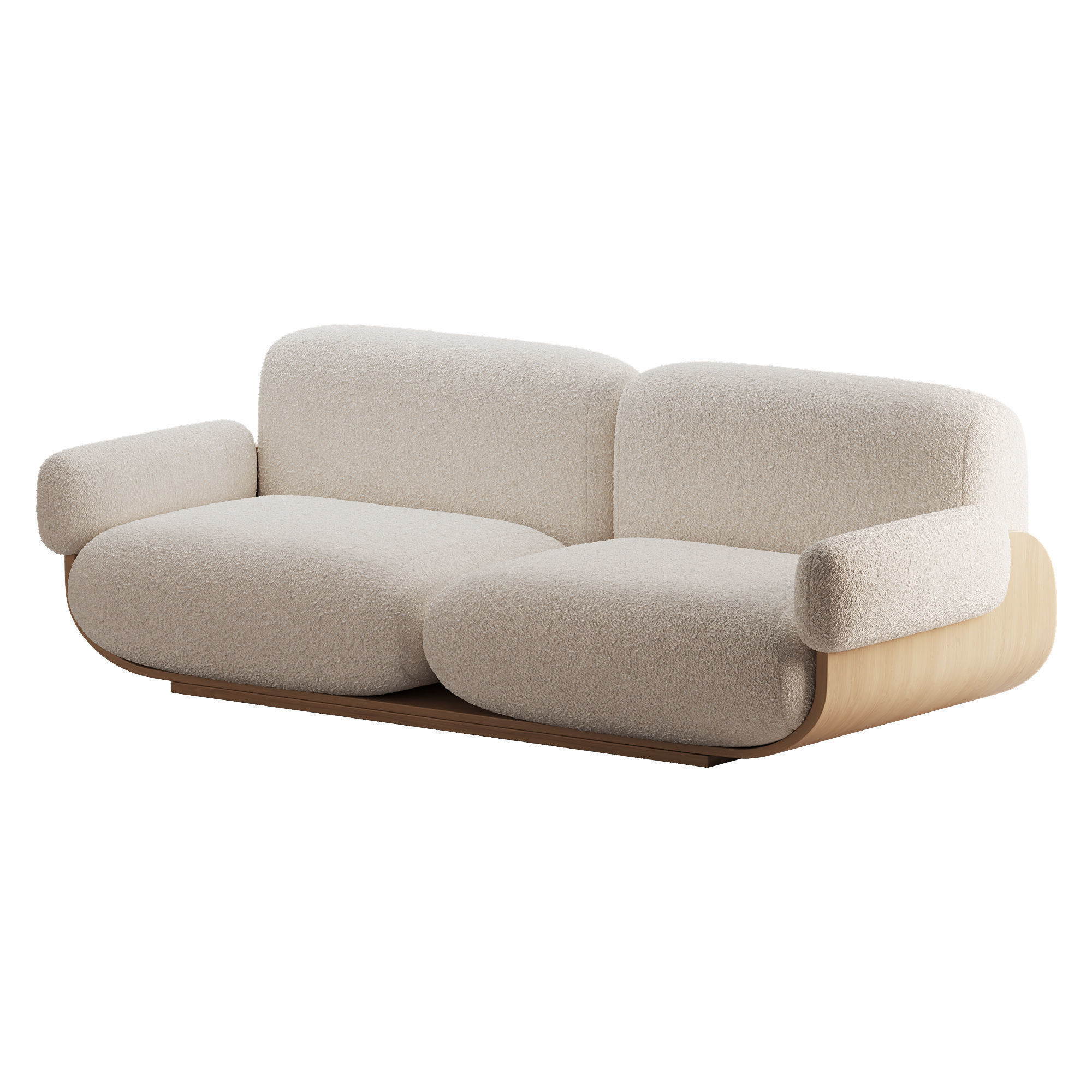 Cannoli Sofa Low-poly 3D model_7