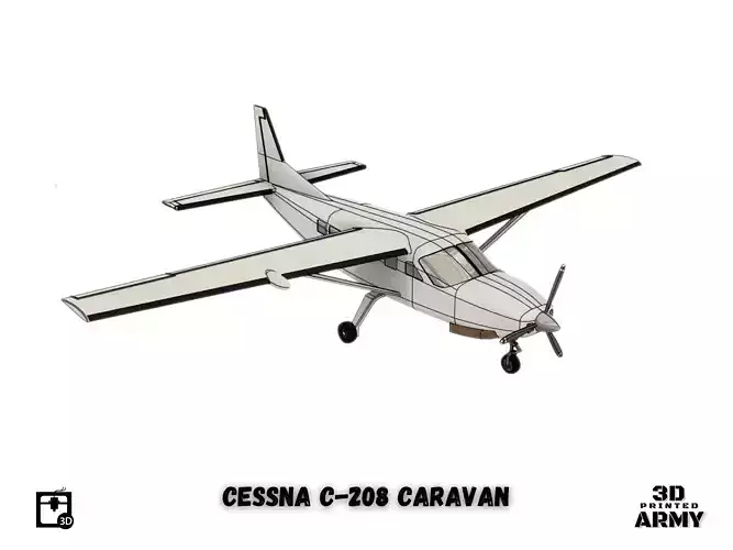 Cessna 208 Caravan 3D print model