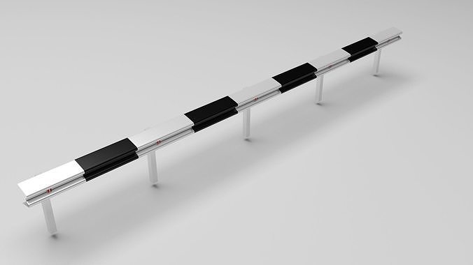 Crash Barrier Safety Fence 3D model