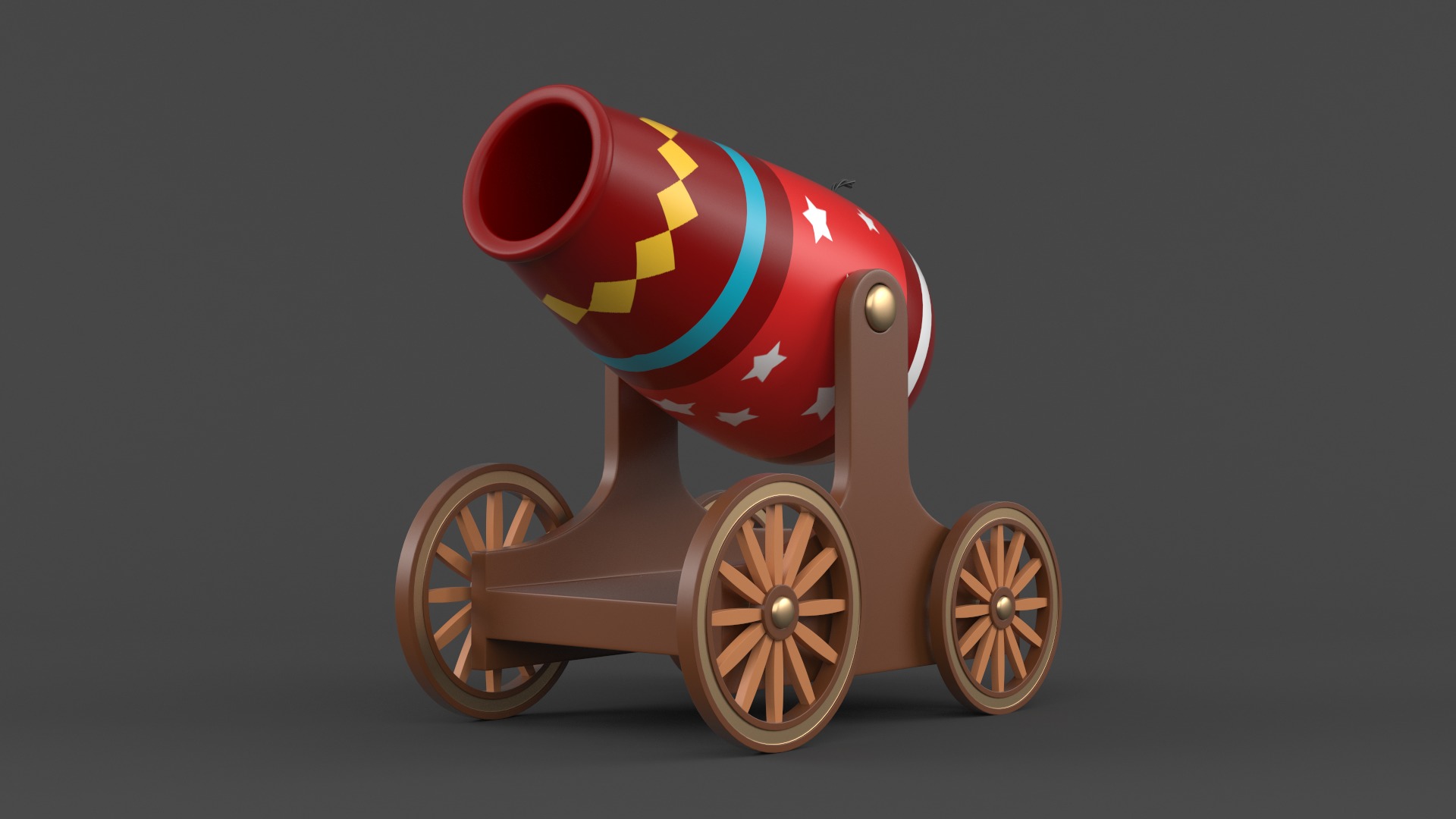 Circus Cannon 3D model_1