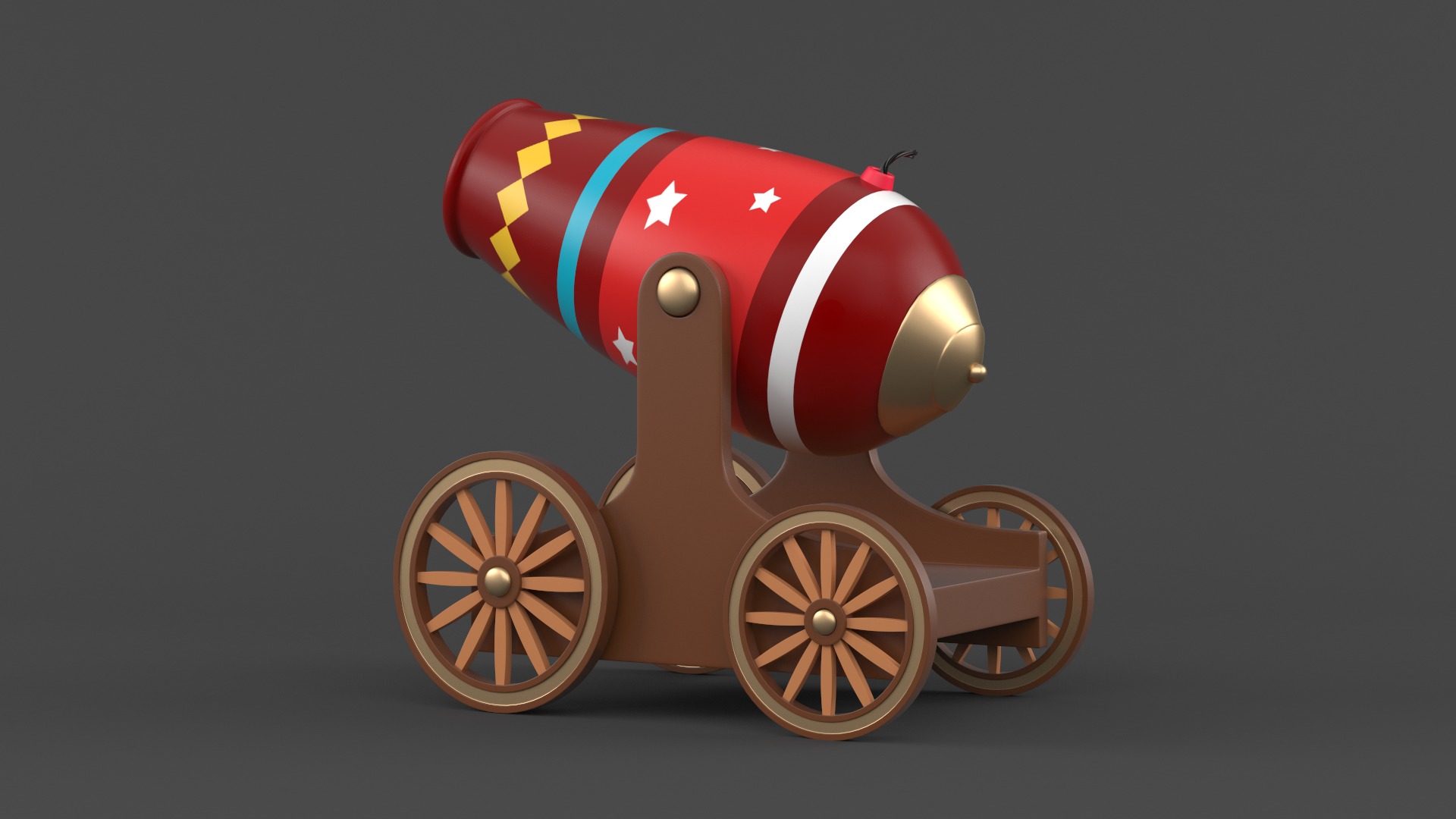 Circus Cannon 3D model_4