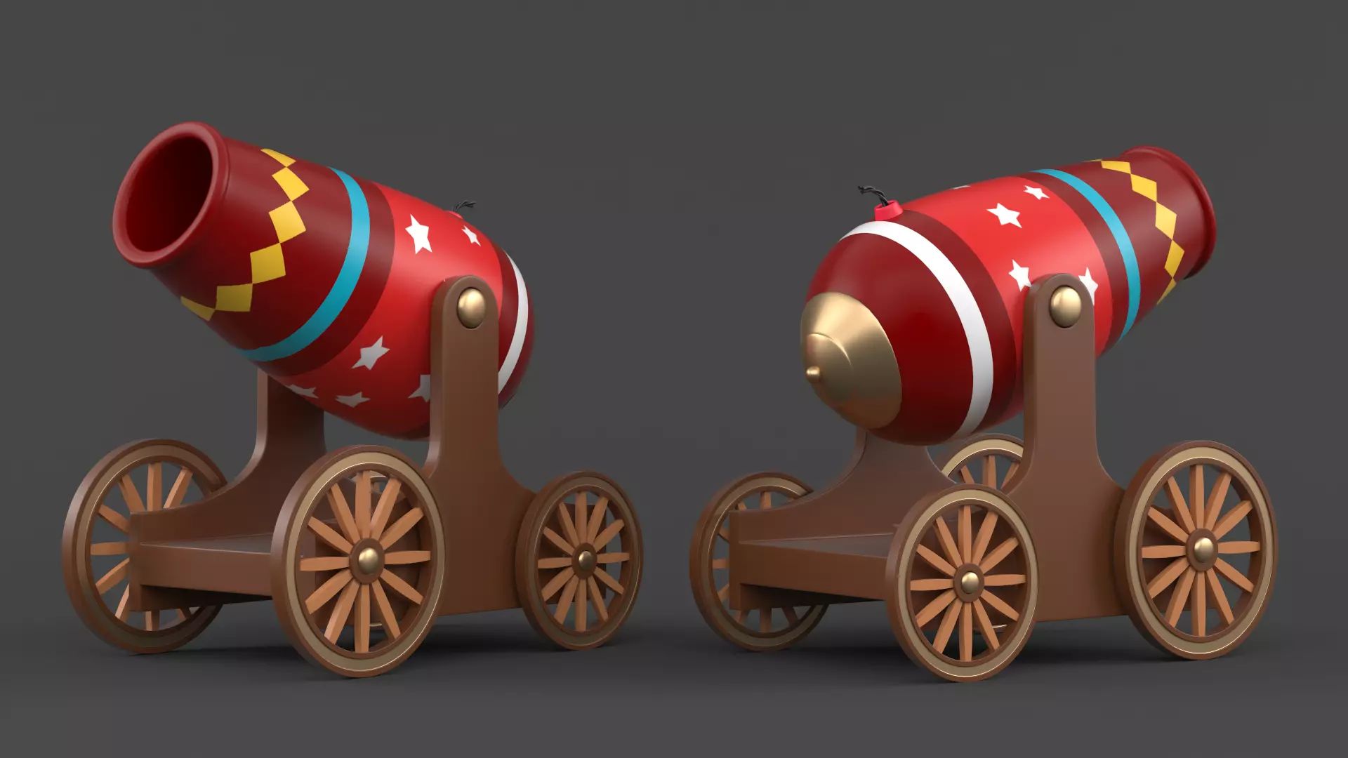 Circus Cannon 3D model_0