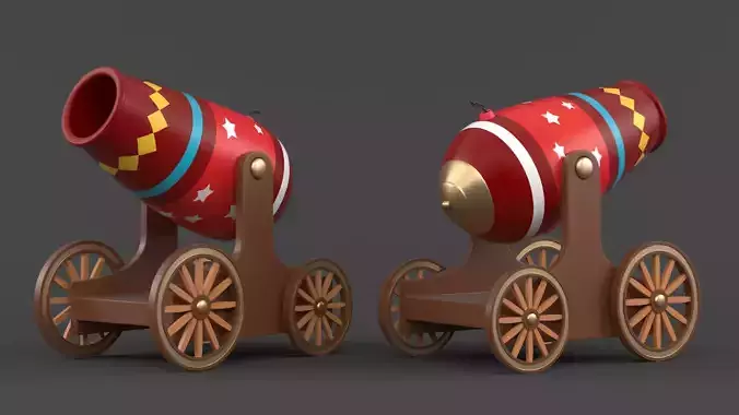 Circus Cannon 3D model