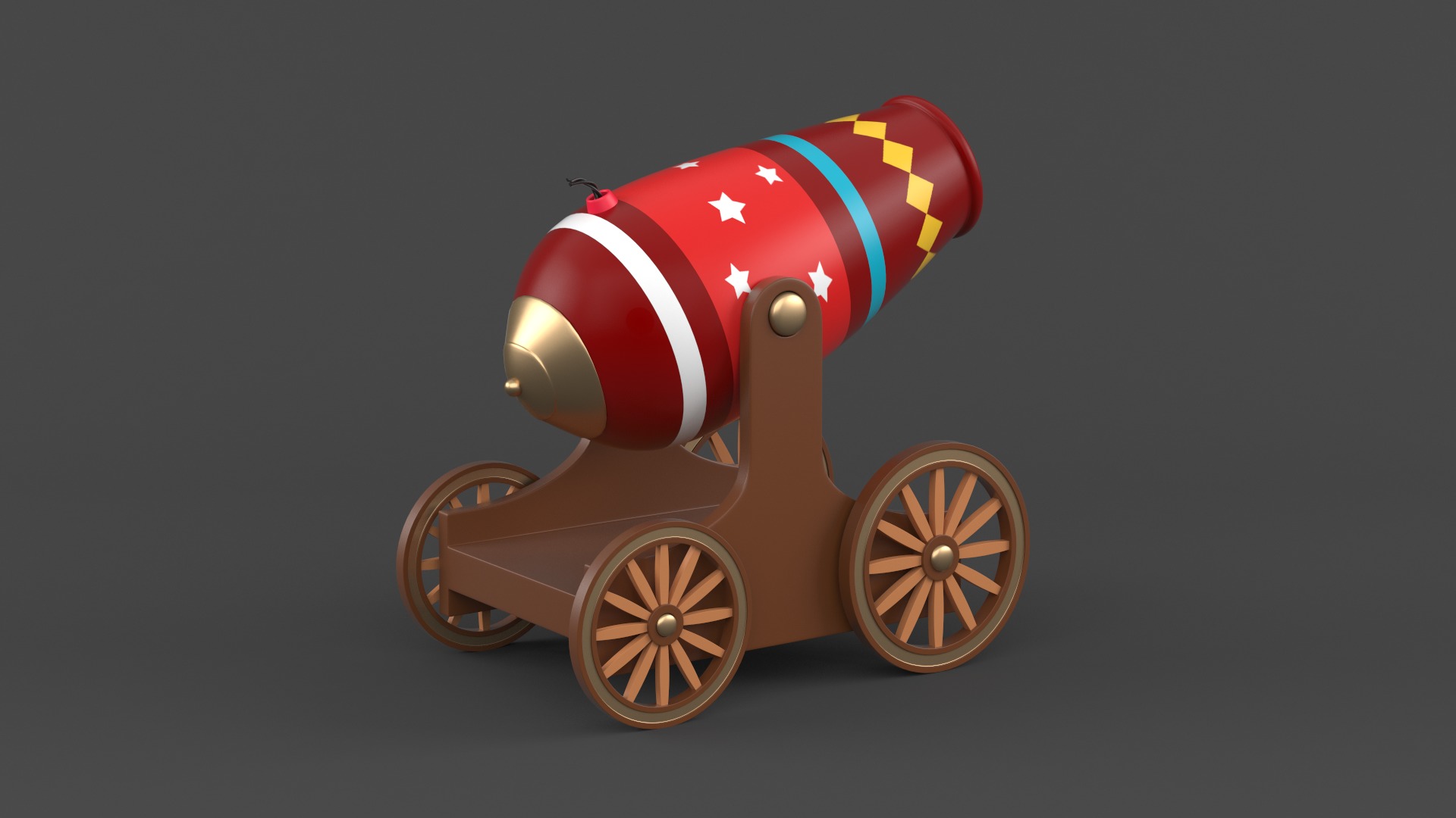 Circus Cannon 3D model_3