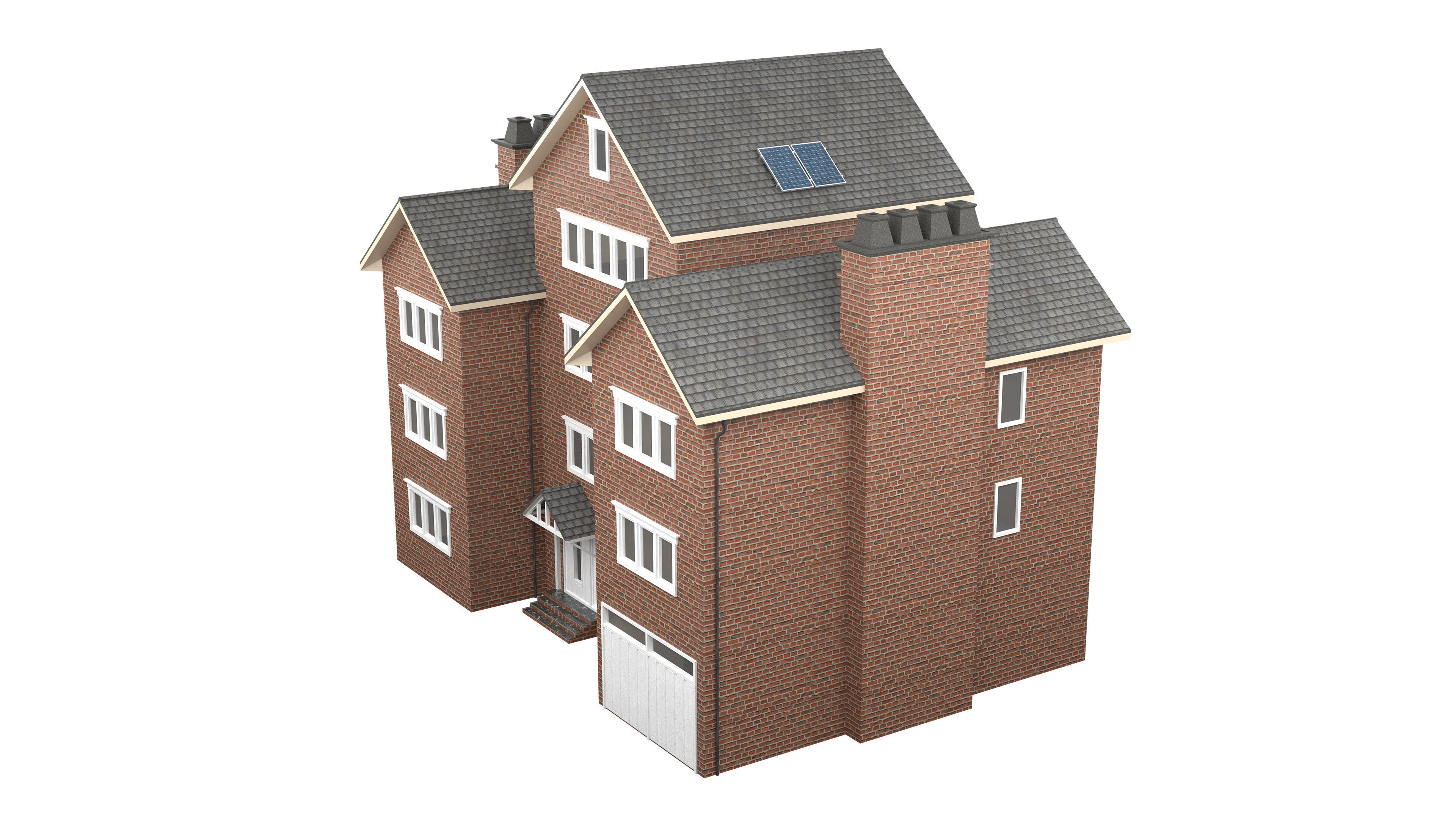 British House Design 07 Low-poly 3D model_6