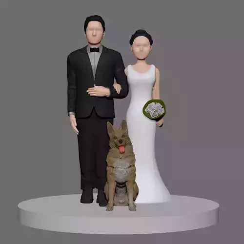 Wedding cake topper 6 3D print model