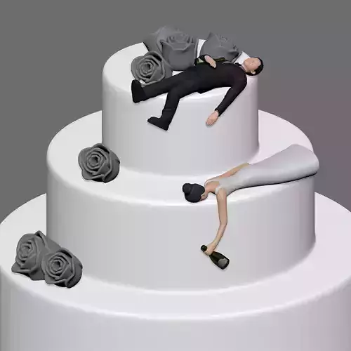 Wedding cake topper 7 3D print model