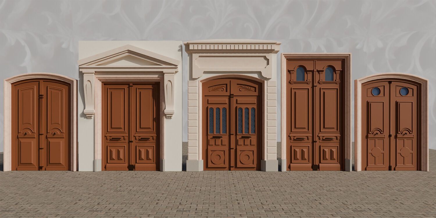 140 Classical European Architectural Asset pack Blender 3dsmax 3D model_8