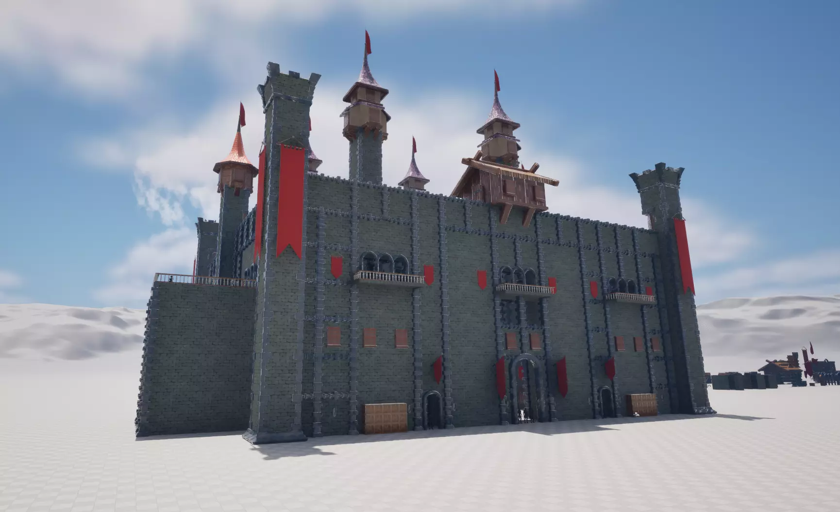 LowPoly Modular Castle Pack - CAST-A-CASTLE - Low-poly 3D model