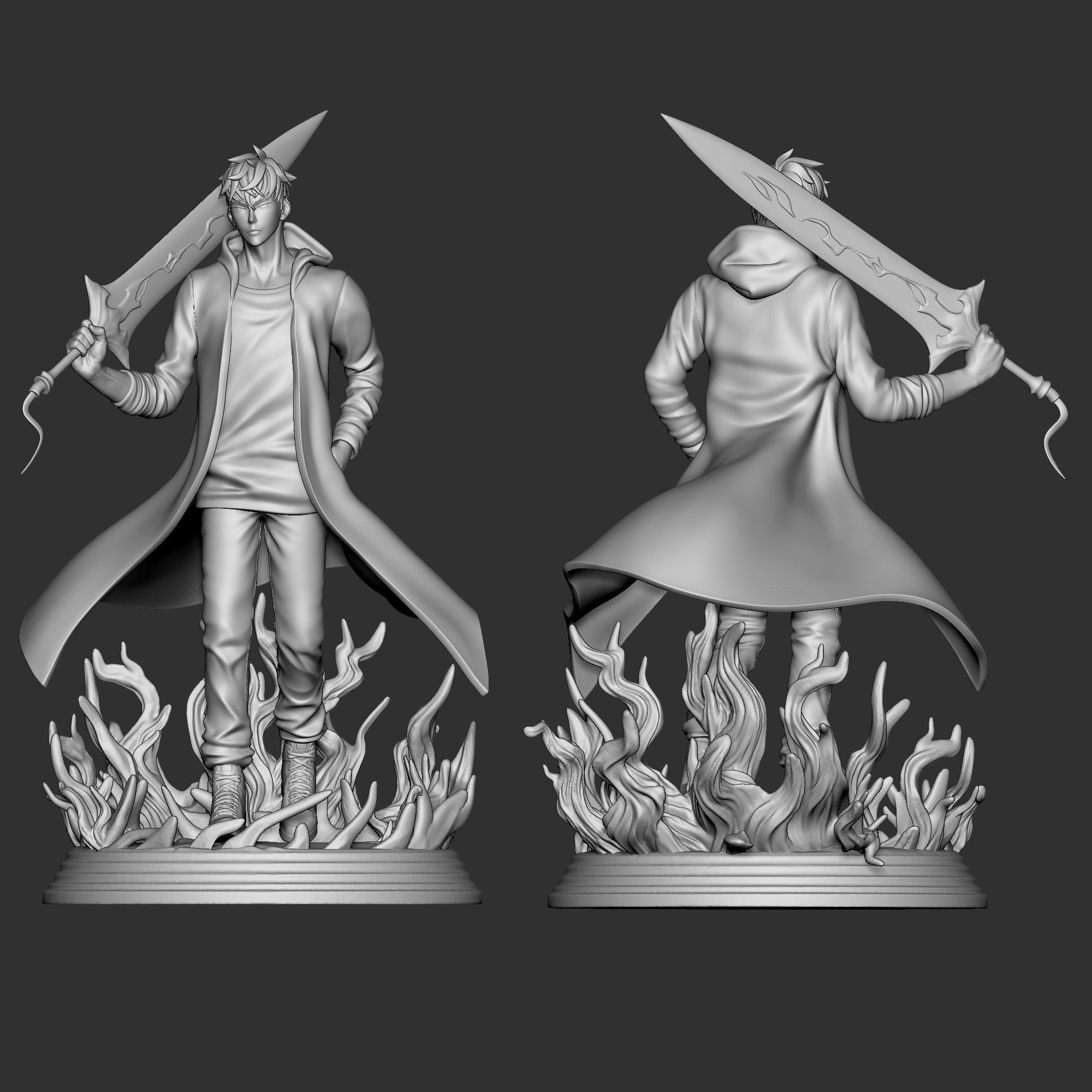SOLO LEVELING SUNG JIN WOO 3D print model_1