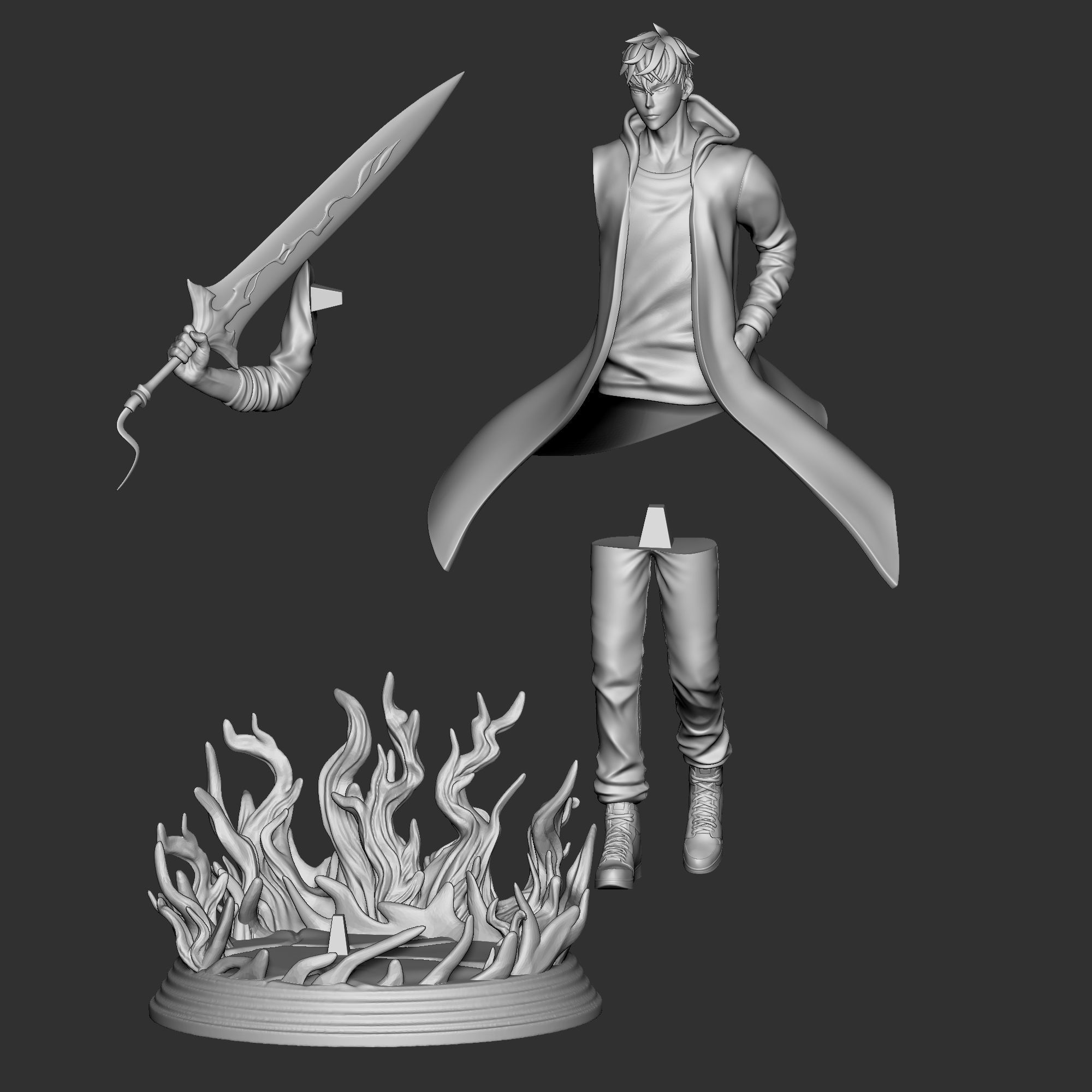 SOLO LEVELING SUNG JIN WOO 3D print model_3