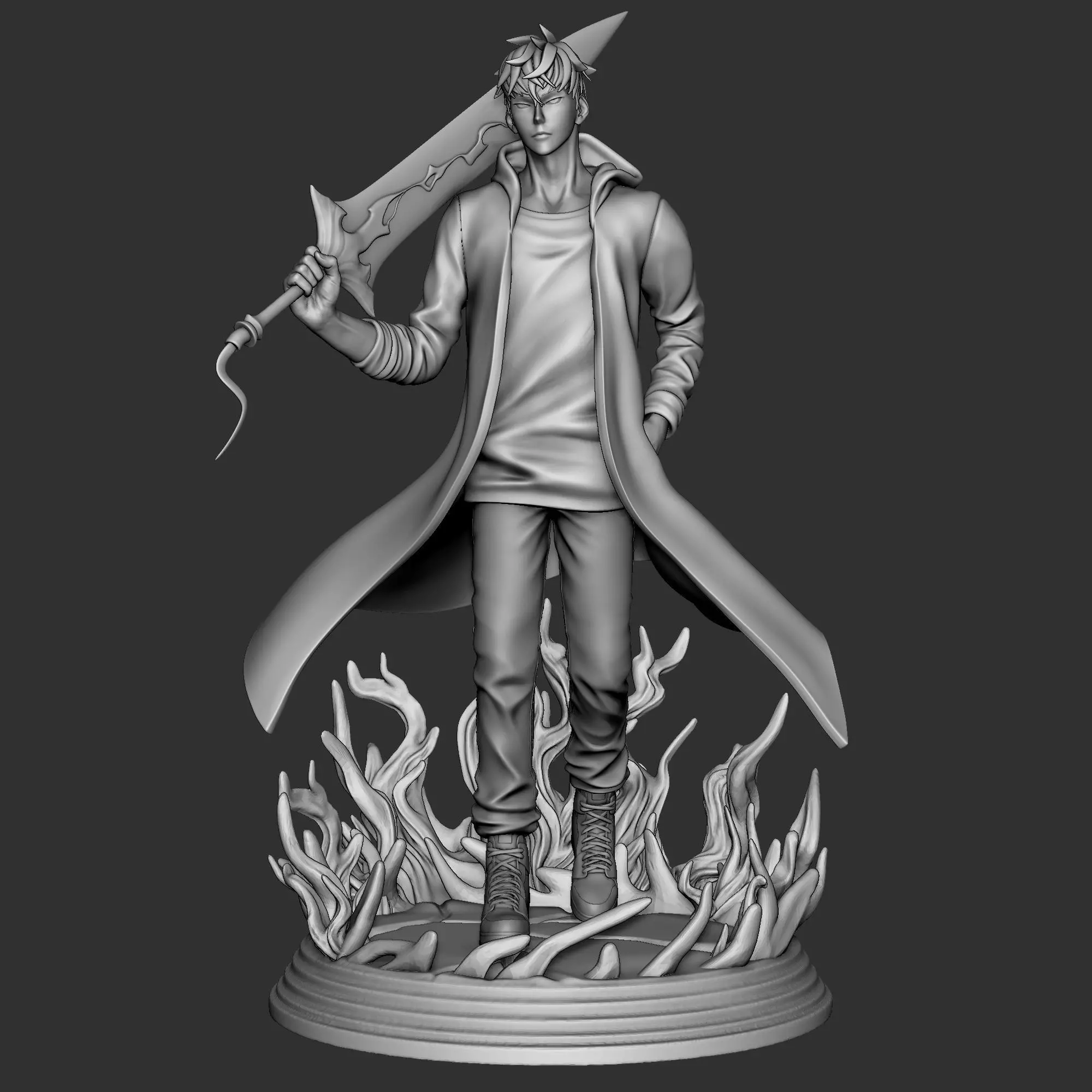 SOLO LEVELING SUNG JIN WOO 3D print model_0
