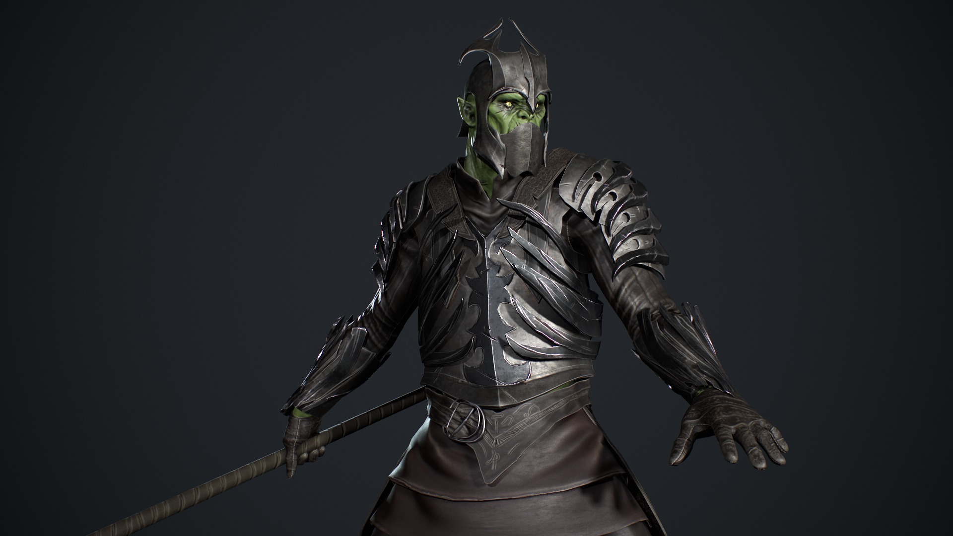 Orc 3 game ready Low-poly 3D model_15