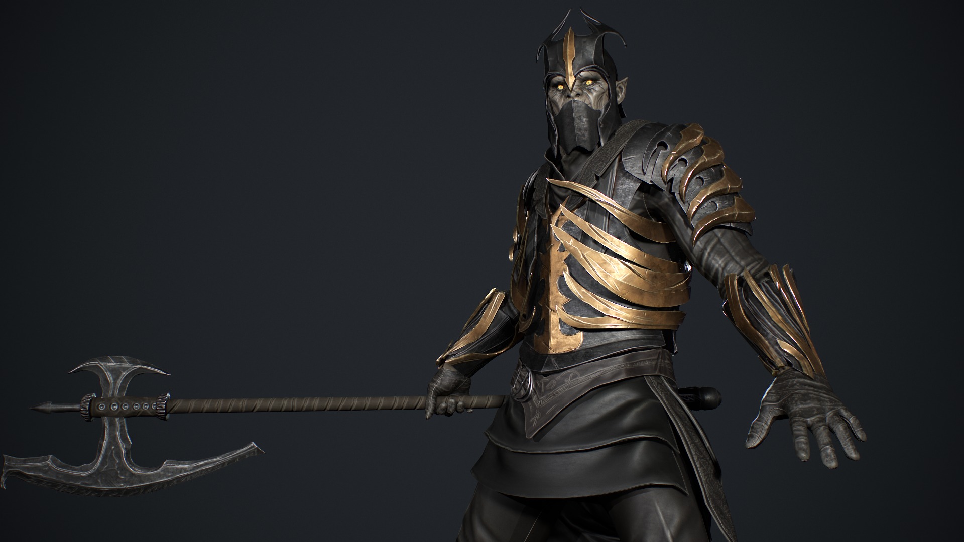 Orc 3 game ready Low-poly 3D model_12