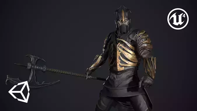 Orc 3 game ready Low-poly 3D model