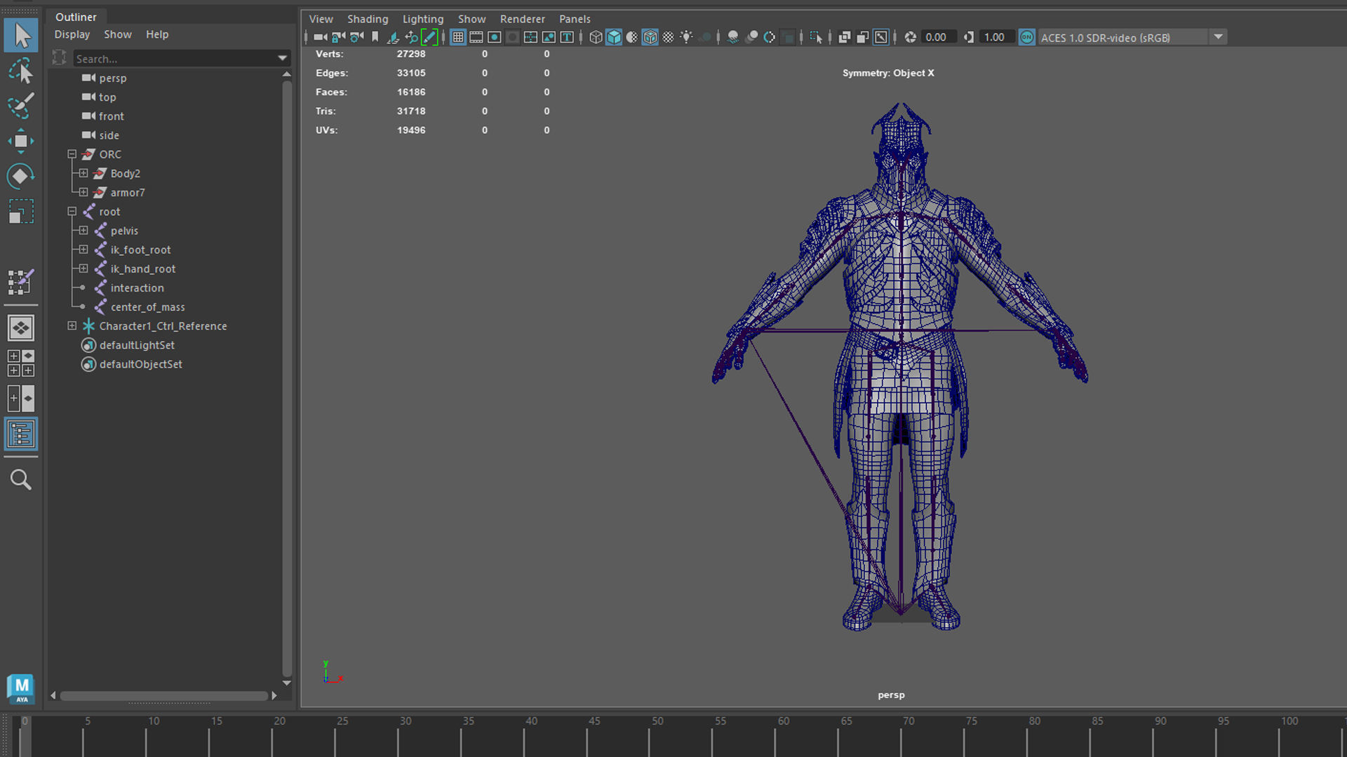 Orc 3 game ready Low-poly 3D model_29