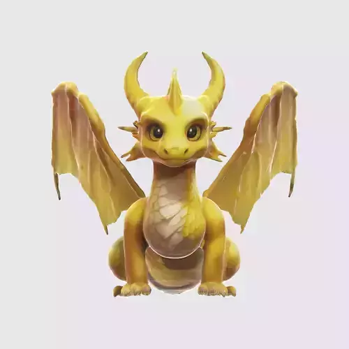Adorable golden Dragon