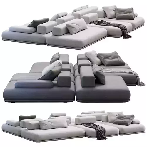 Sofa Flat By Como 3D model