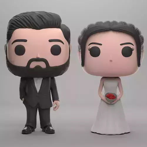 Funko Couple Wedding Cake Topper 05