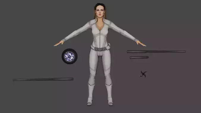 White Canary Low-poly 3D model