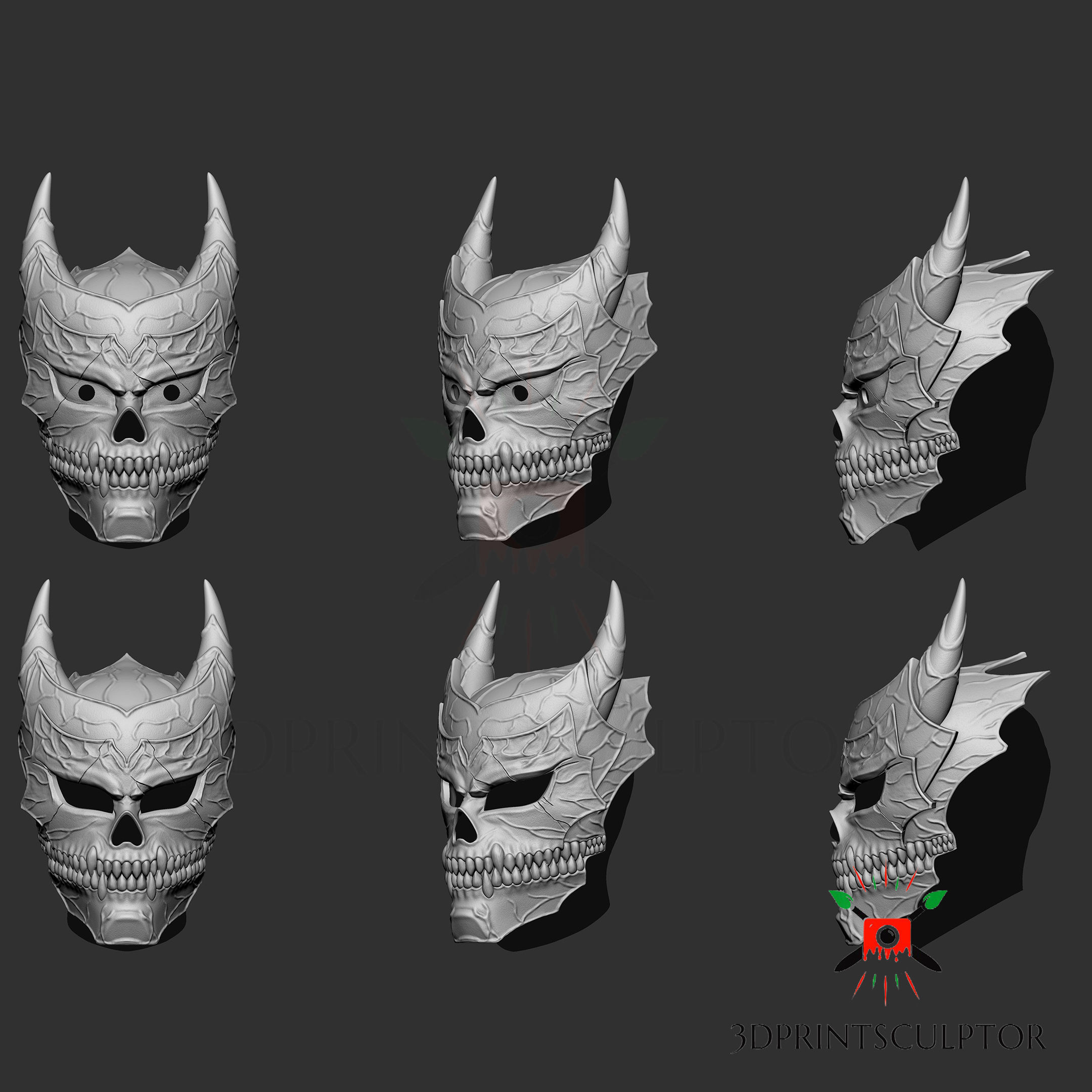 KAIJU NO 8 MASK FOR COSPLAY  3D print model_3