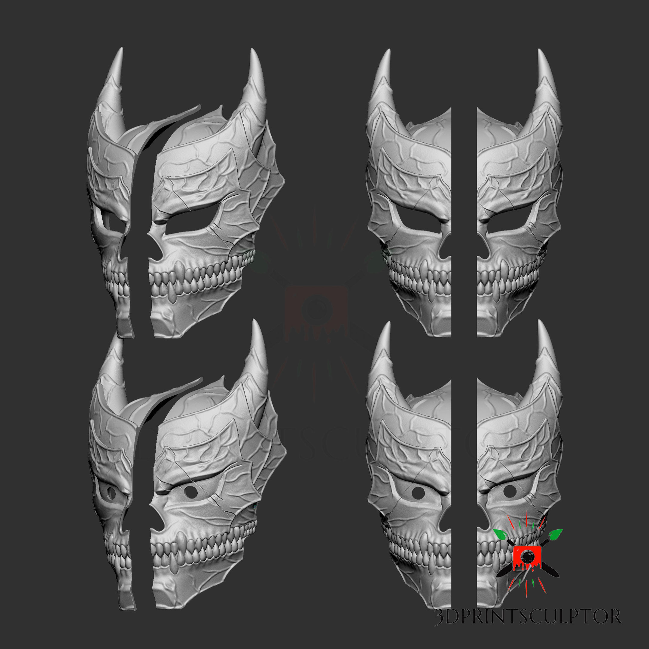 KAIJU NO 8 MASK FOR COSPLAY  3D print model_4