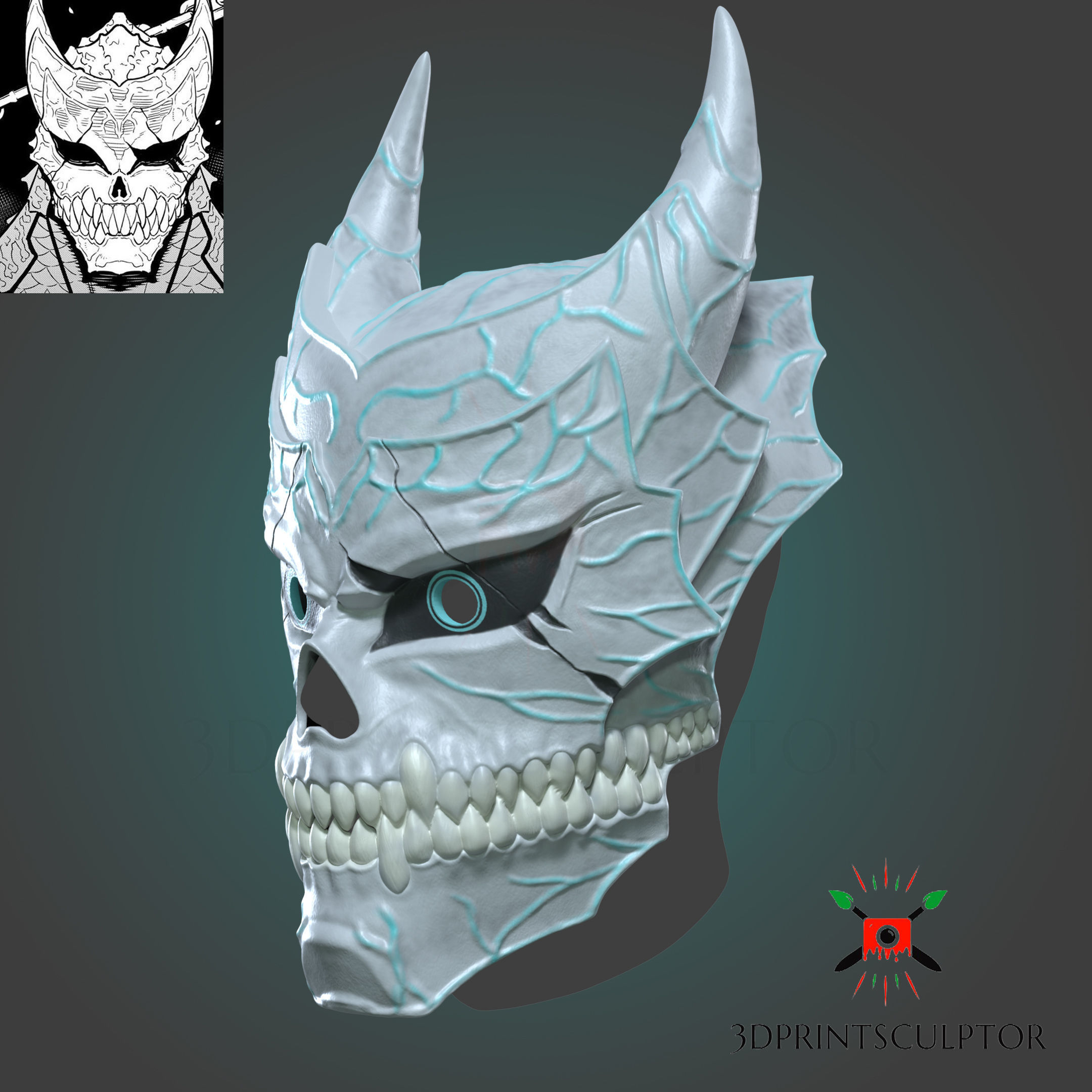 KAIJU NO 8 MASK FOR COSPLAY  3D print model_1