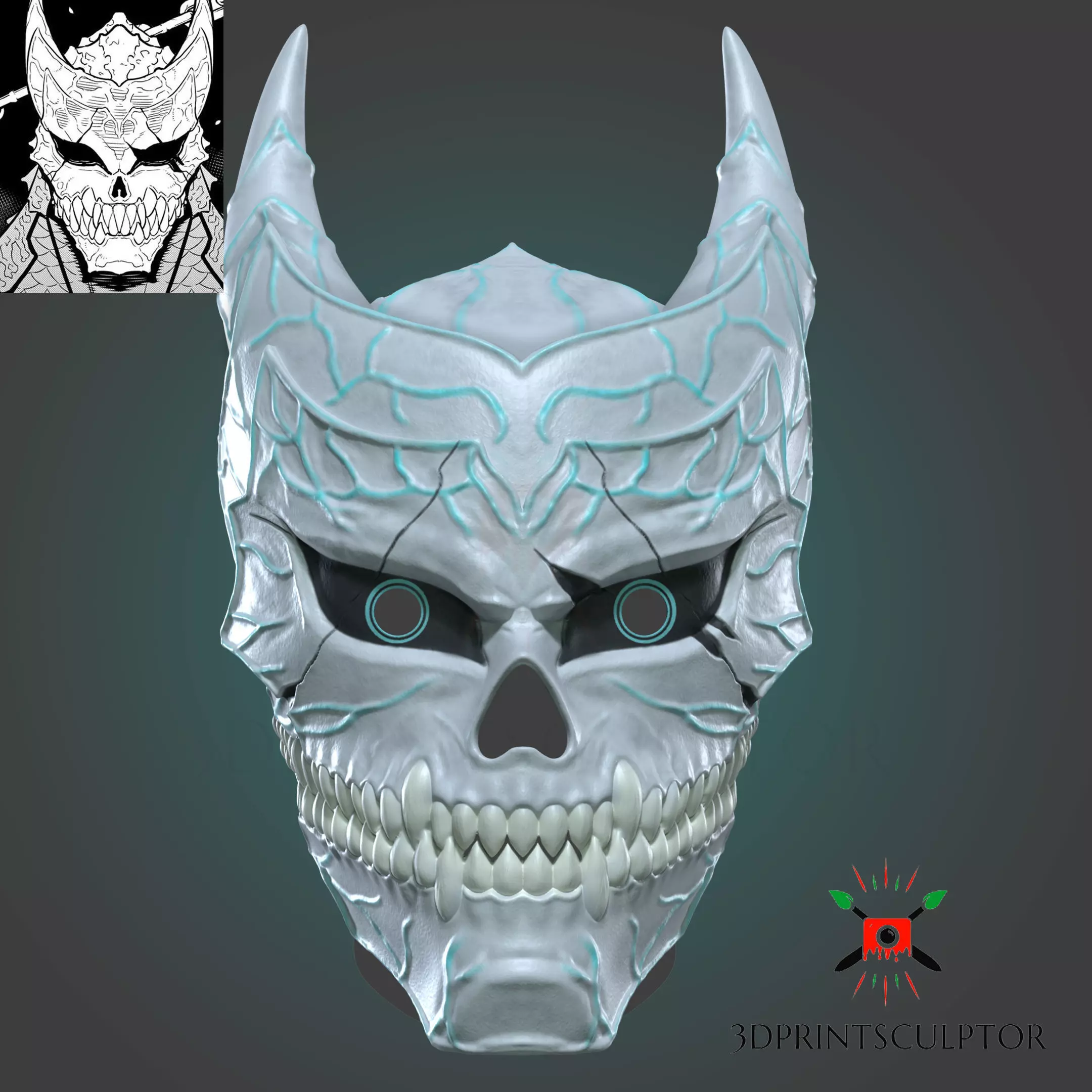 KAIJU NO 8 MASK FOR COSPLAY  3D print model_0