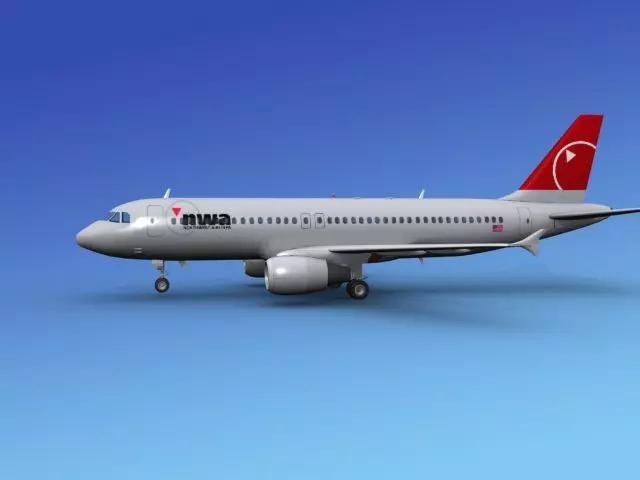 Airbus A320 Northwest Airlines 2 3D model