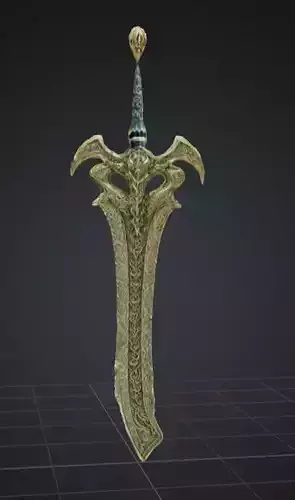  Ornate Fantasy Sword 3D Model