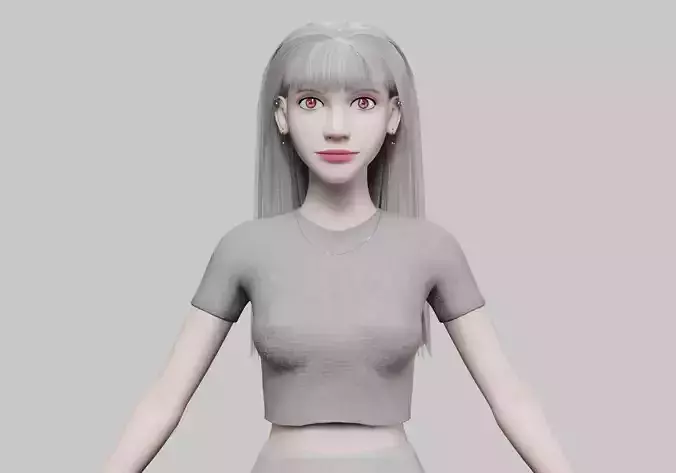 cute stylized woman V31129 