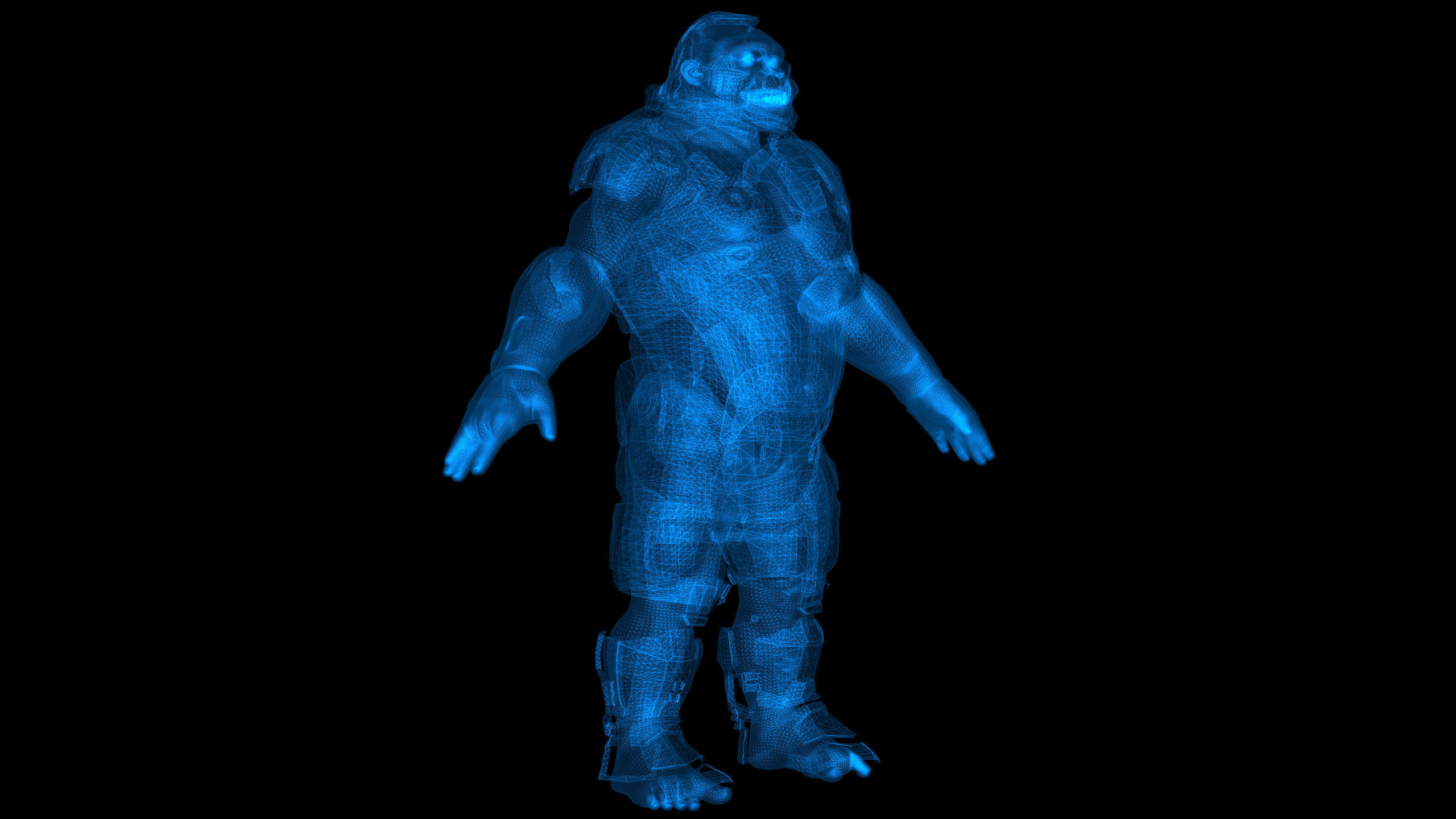 Gorilla  Sci-Fi Futuristic Marine Soldier Ape 3D model_1