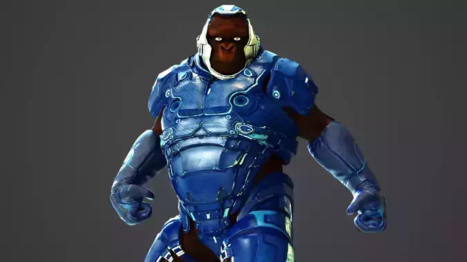 Gorilla  Sci-Fi Futuristic Marine Soldier Ape 3D model
