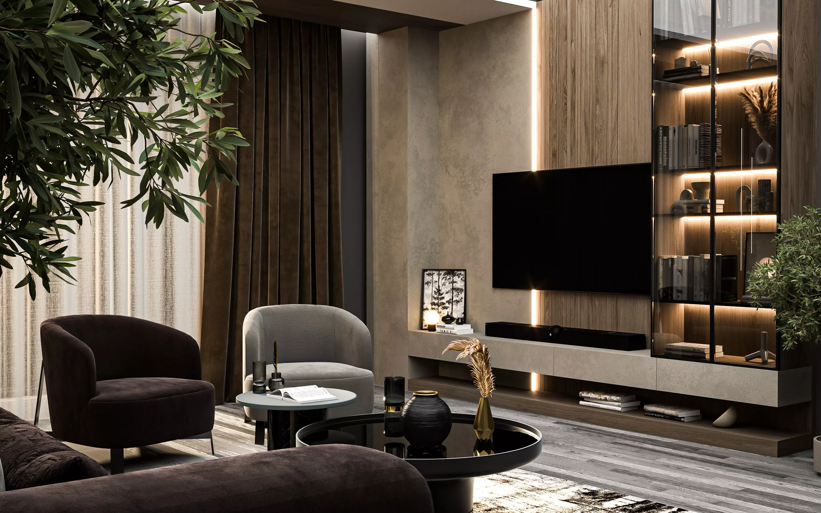 livingroom design 3D model_0