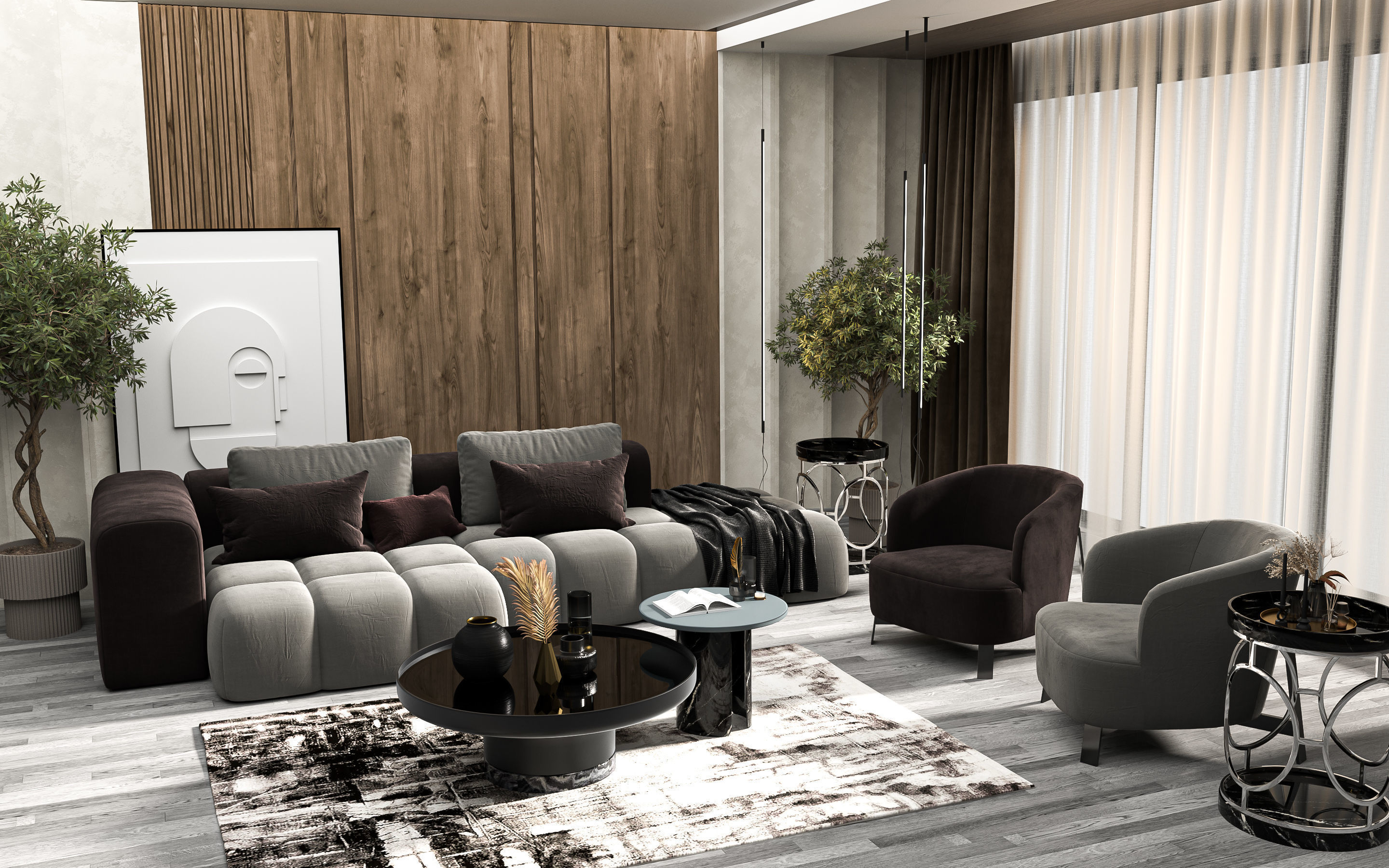 livingroom design 3D model_1