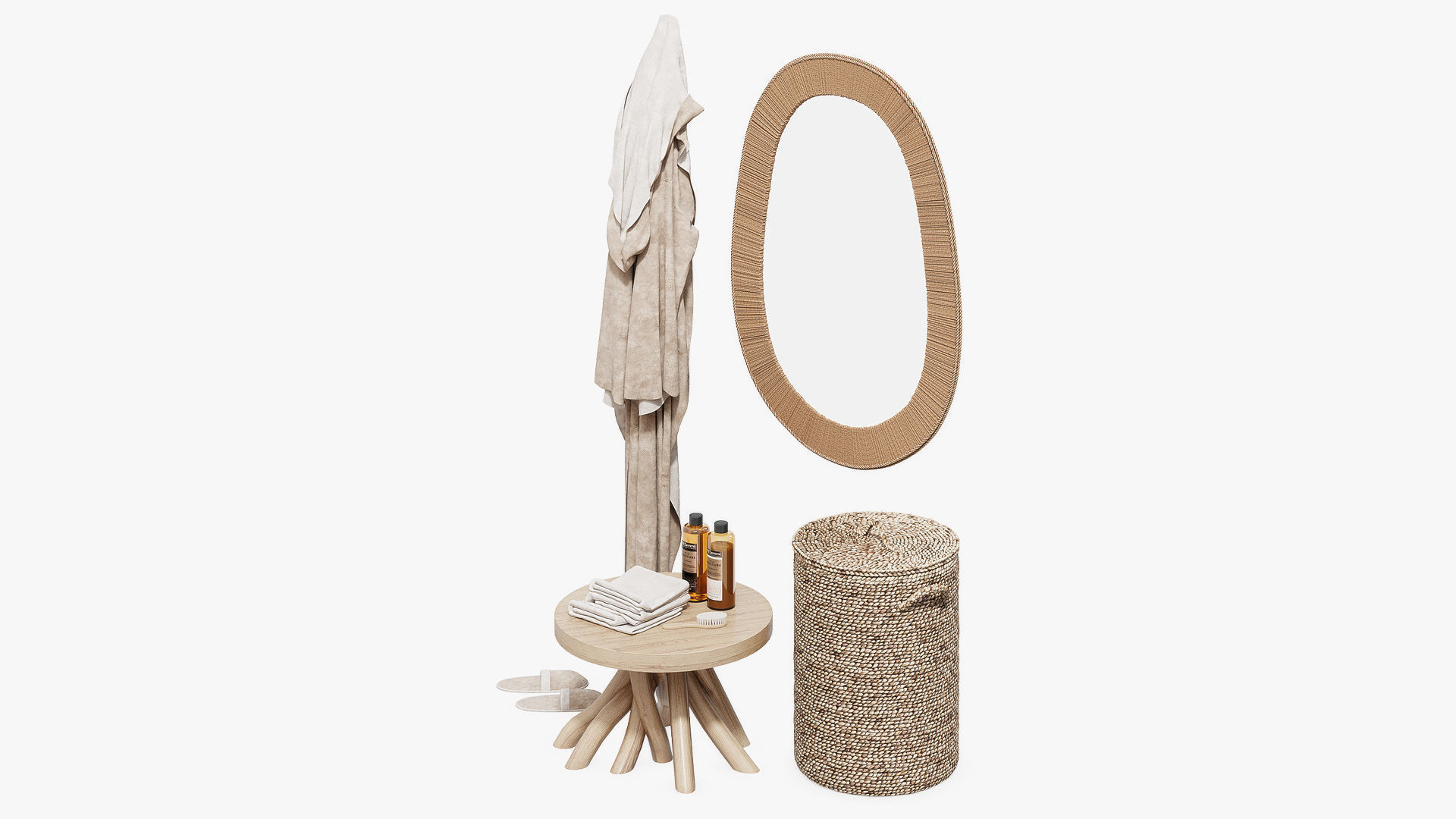 Decorative Bath Set 3D model_4