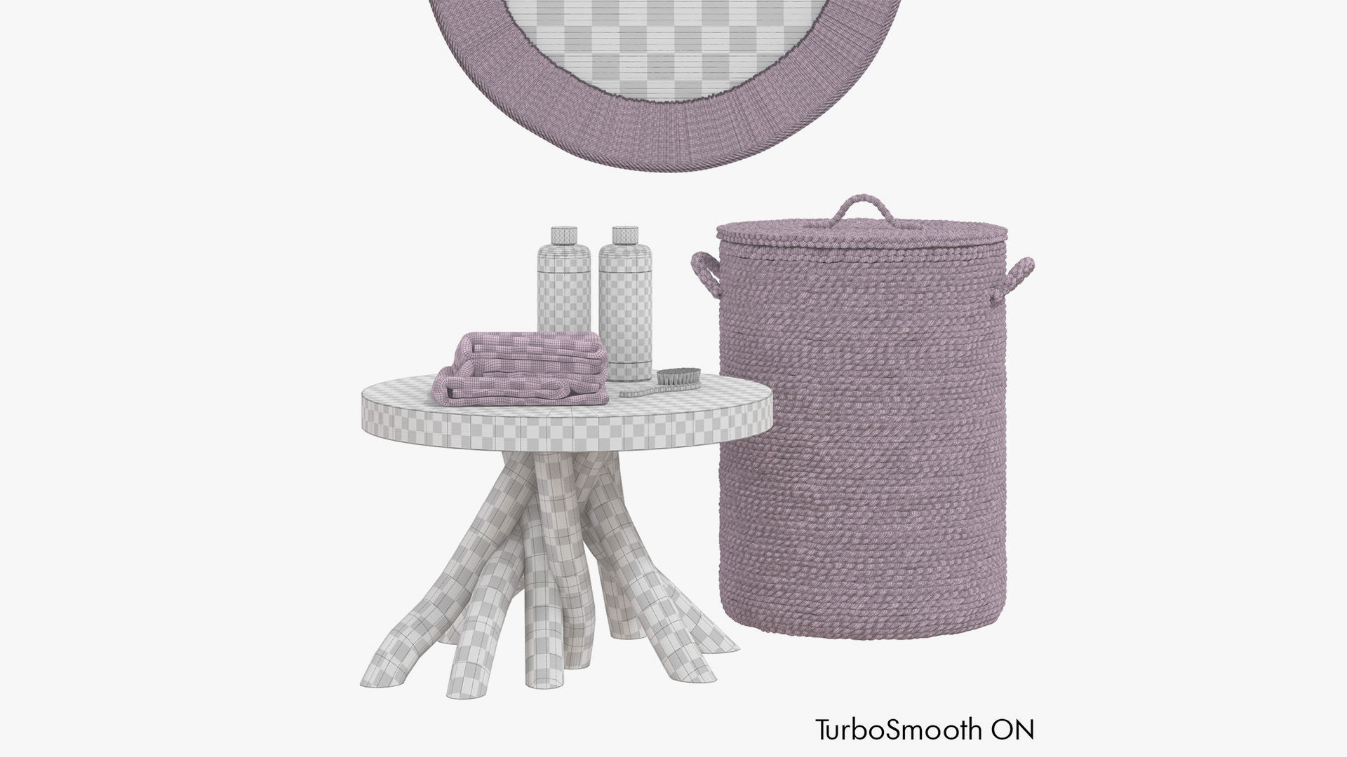 Decorative Bath Set 3D model_12