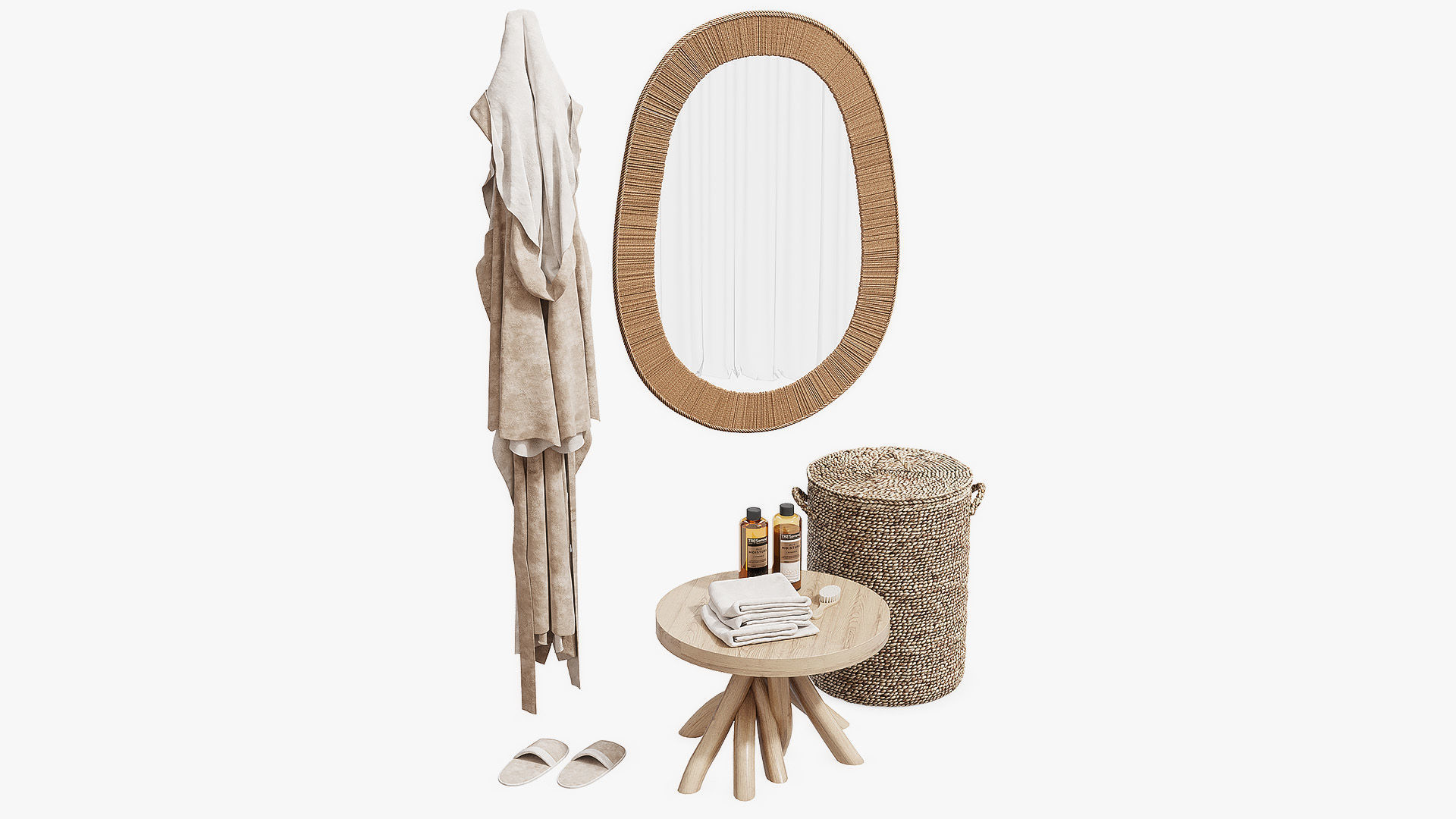 Decorative Bath Set 3D model_2