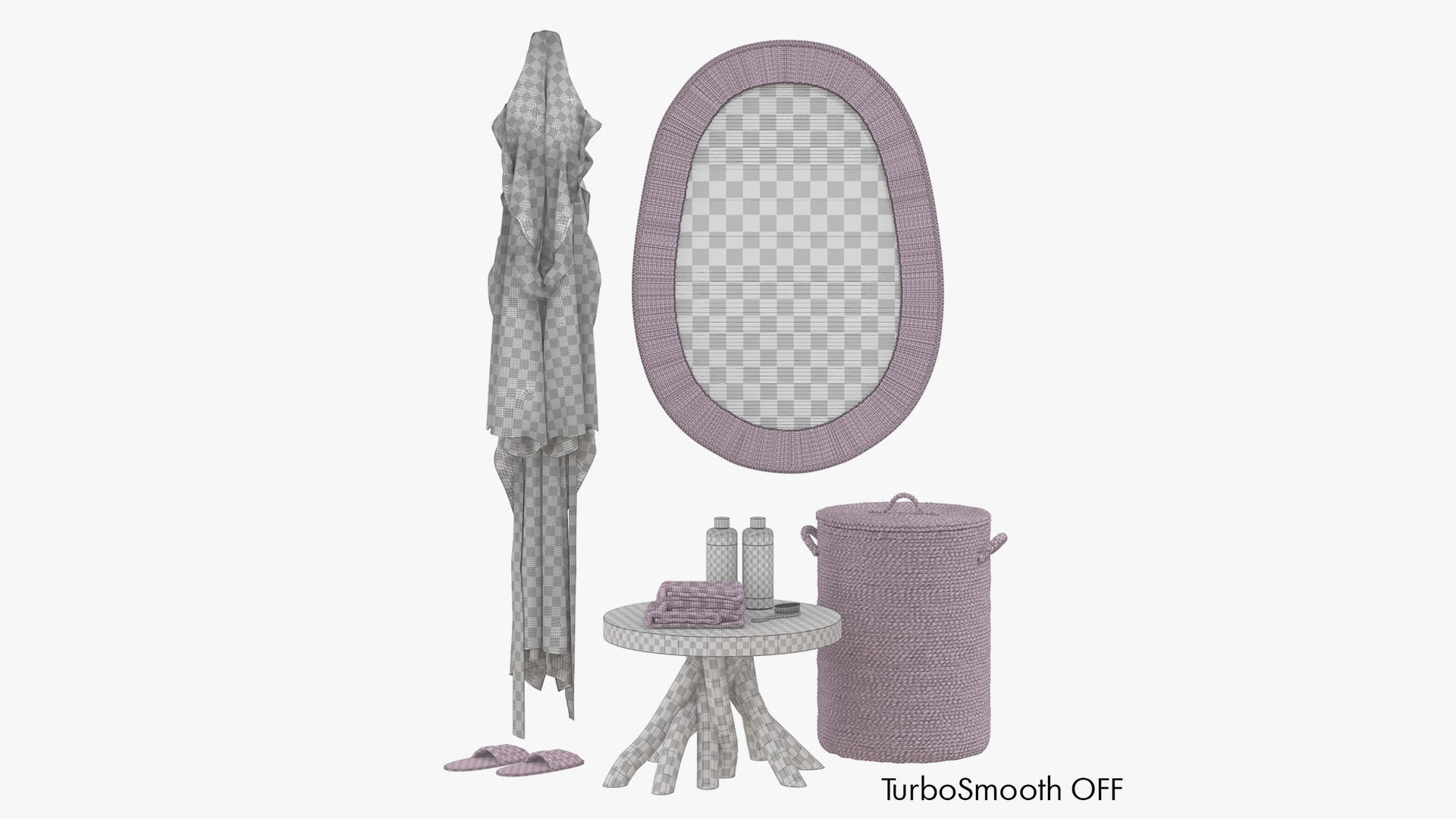 Decorative Bath Set 3D model_15