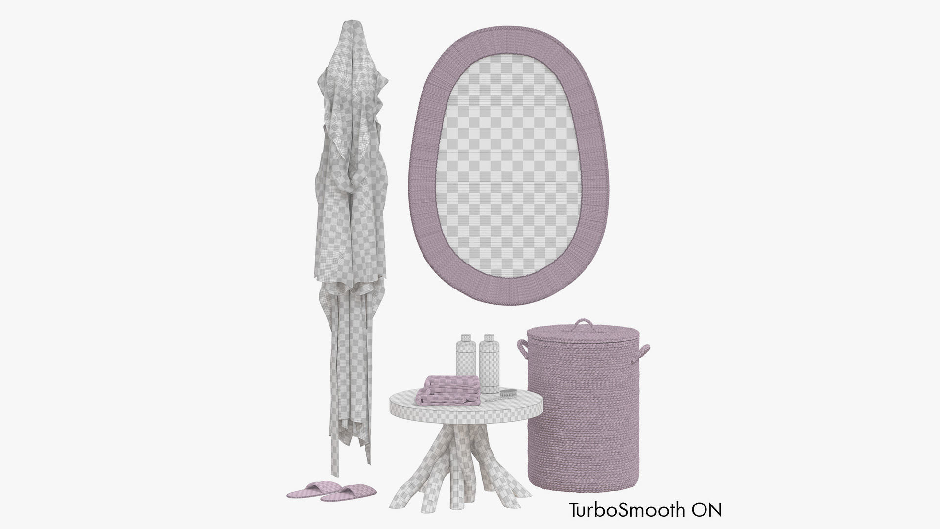 Decorative Bath Set 3D model_11