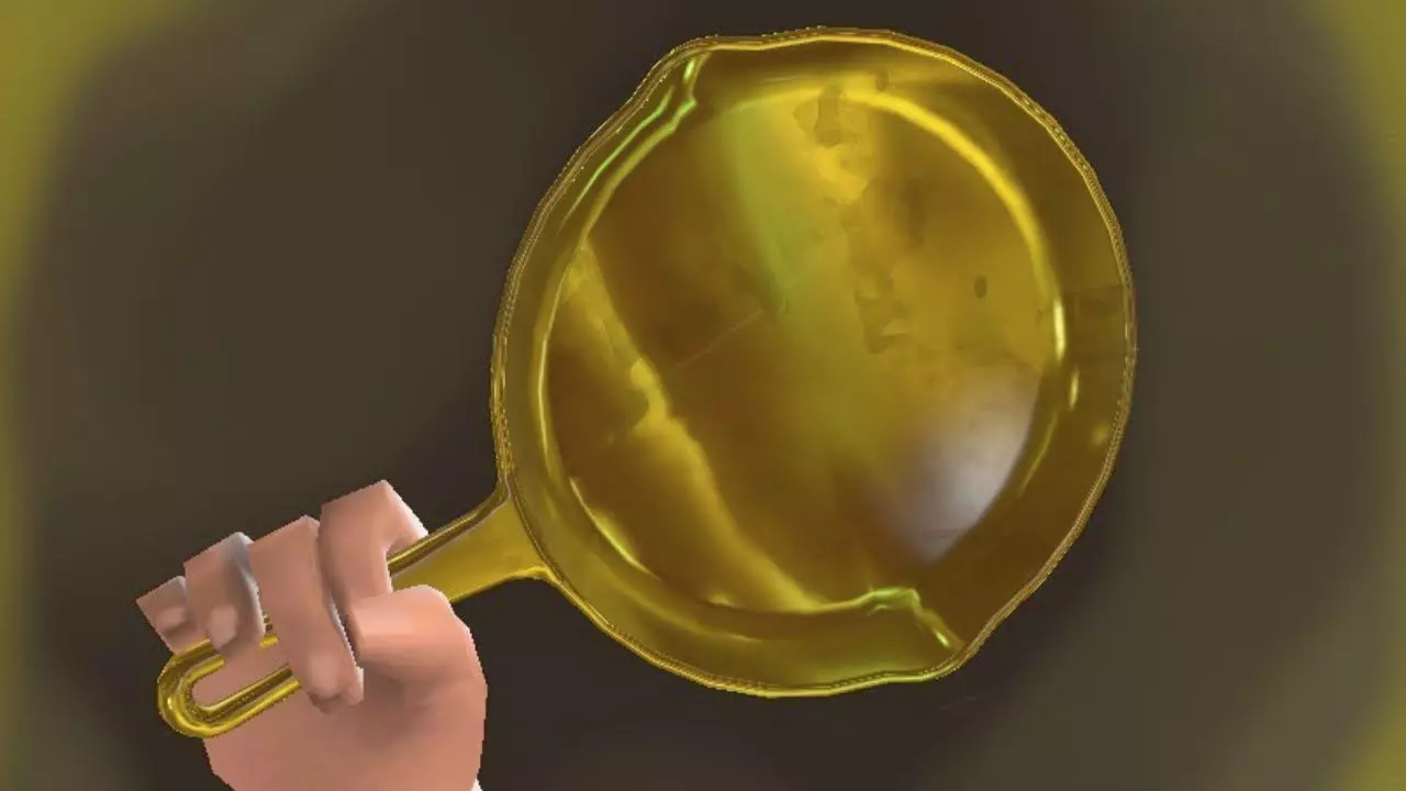 Golden Frying Pan Free 3D print model