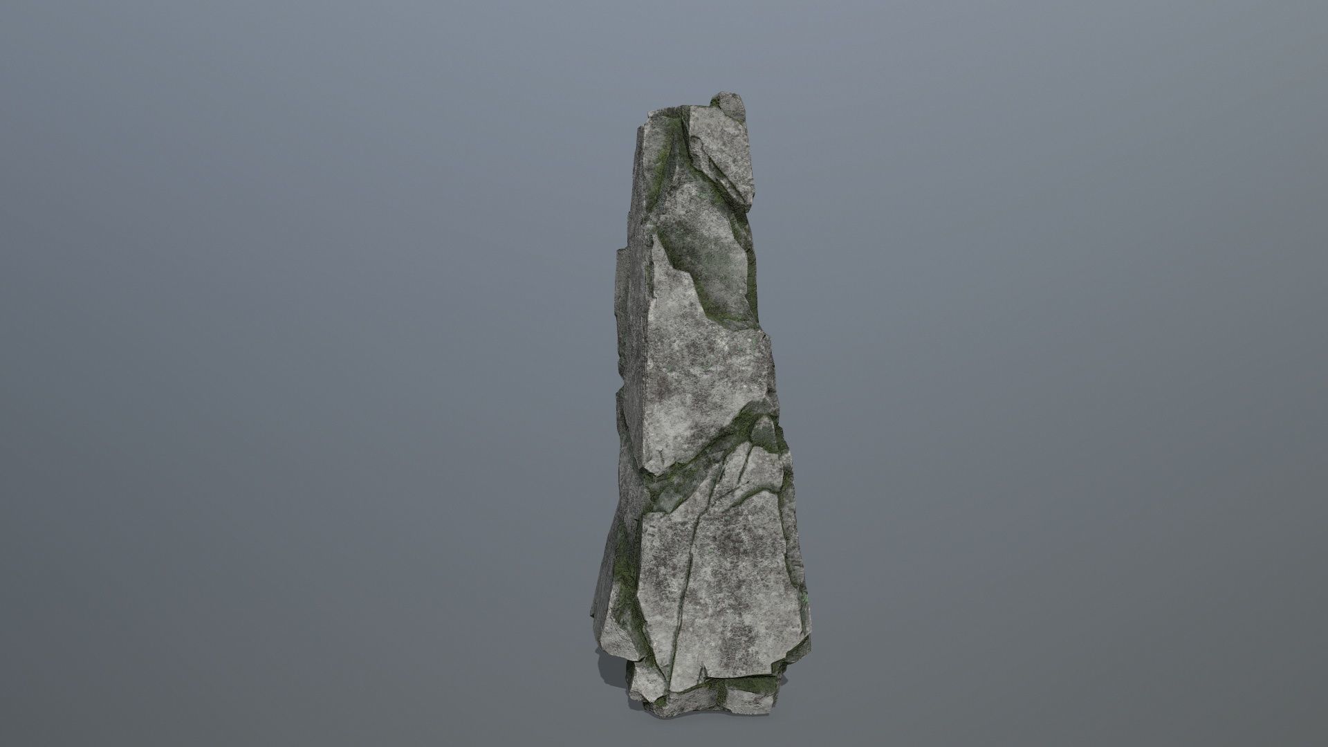 Mossy Rock  Low-poly 3D model_3