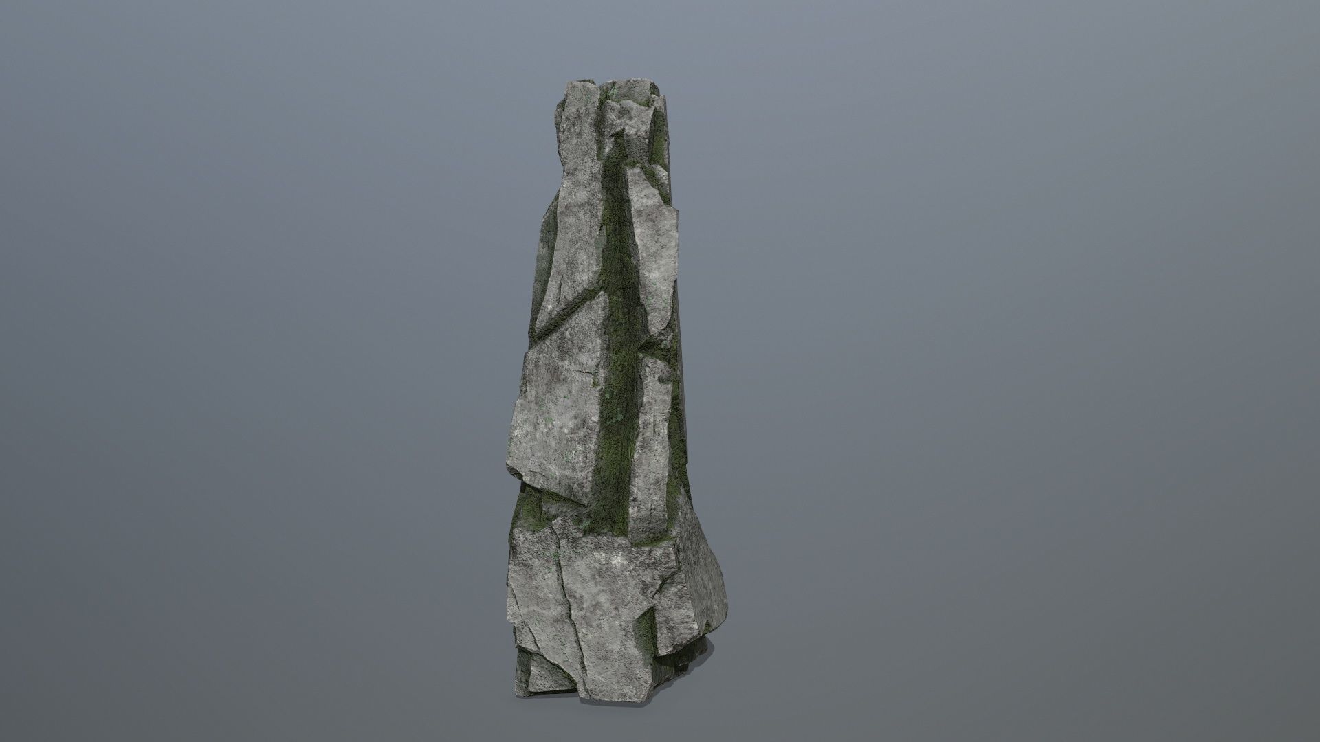 Mossy Rock  Low-poly 3D model_7