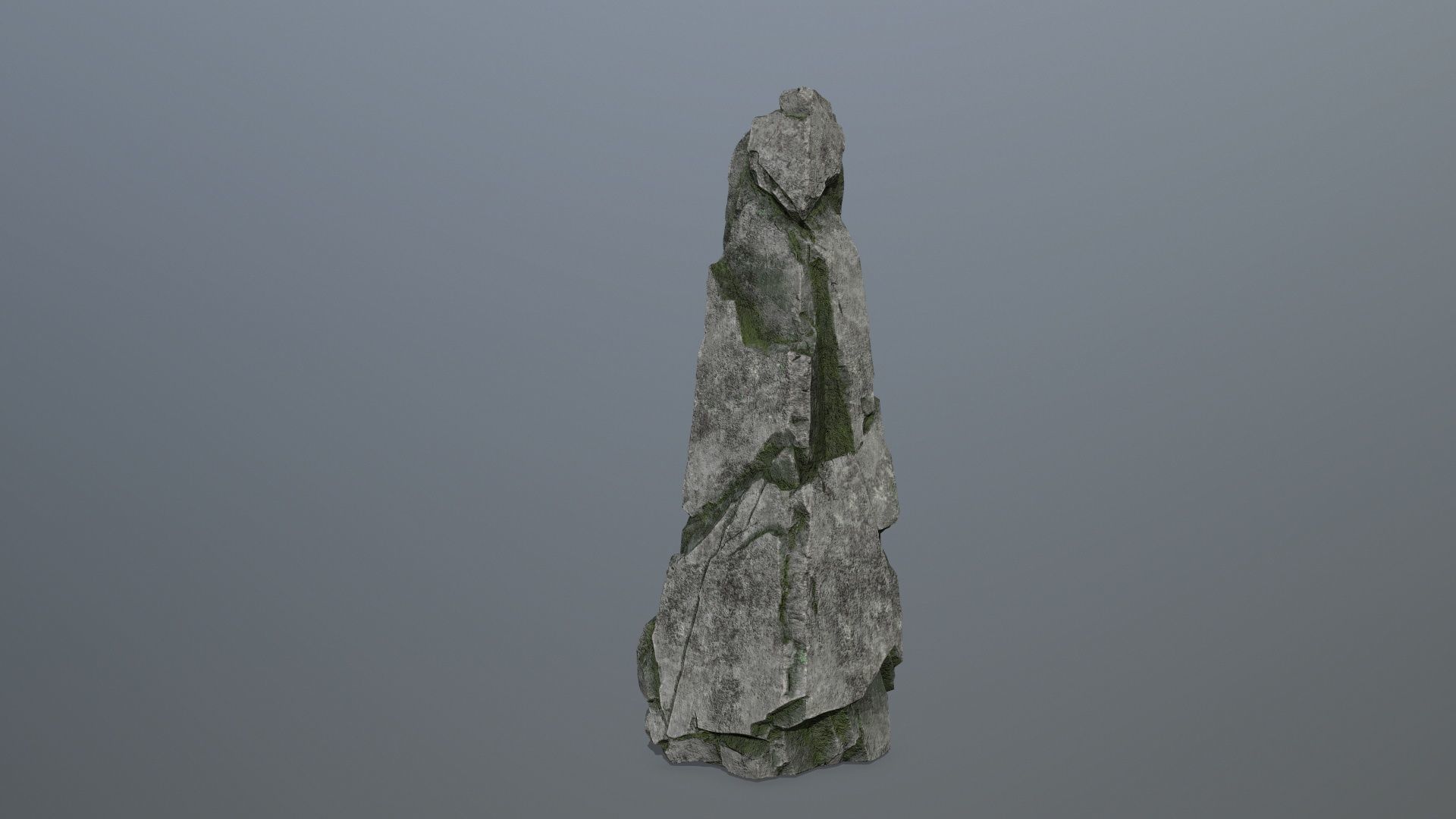 Mossy Rock  Low-poly 3D model_4