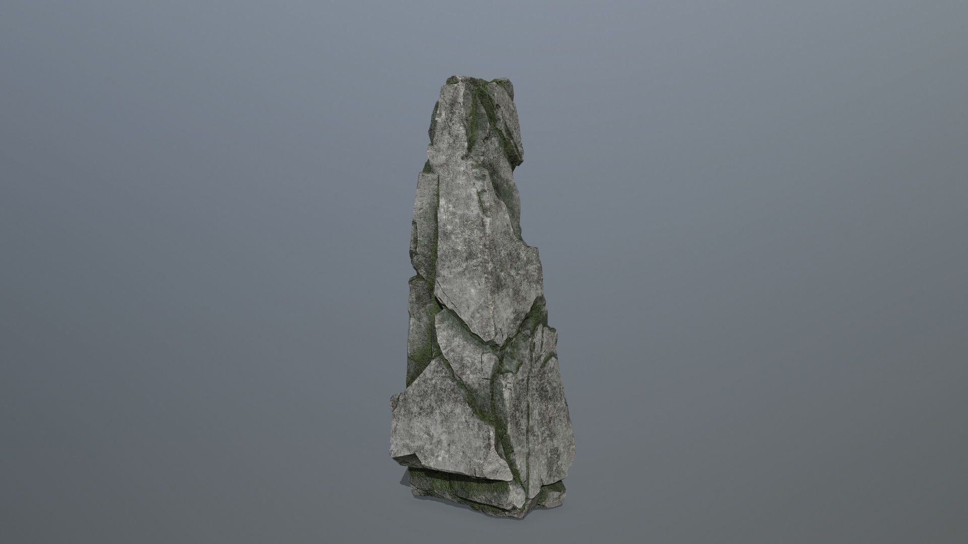 Mossy Rock  Low-poly 3D model_2