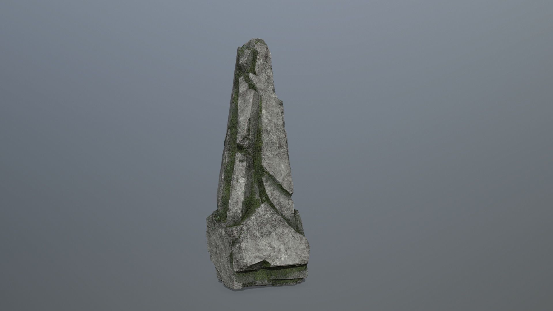 Mossy Rock  Low-poly 3D model_8
