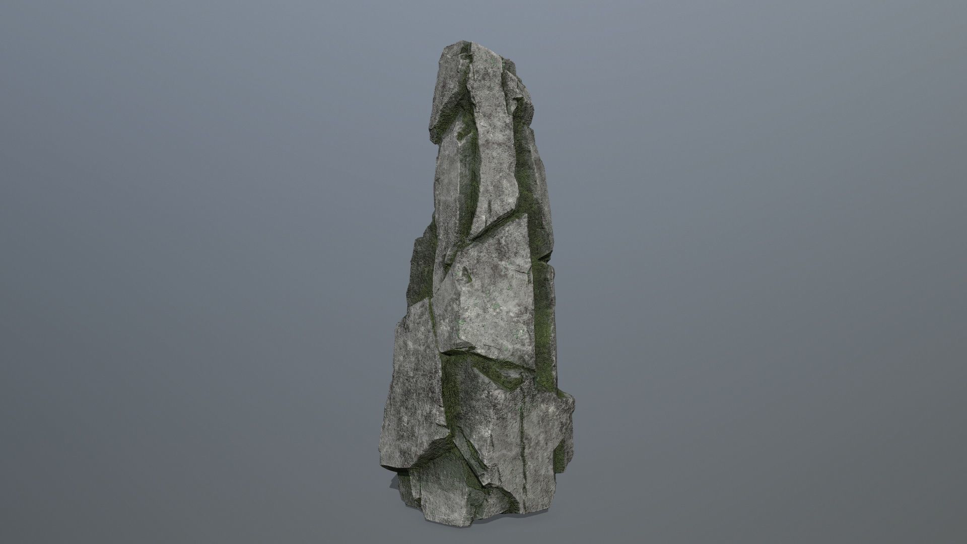 Mossy Rock  Low-poly 3D model_6