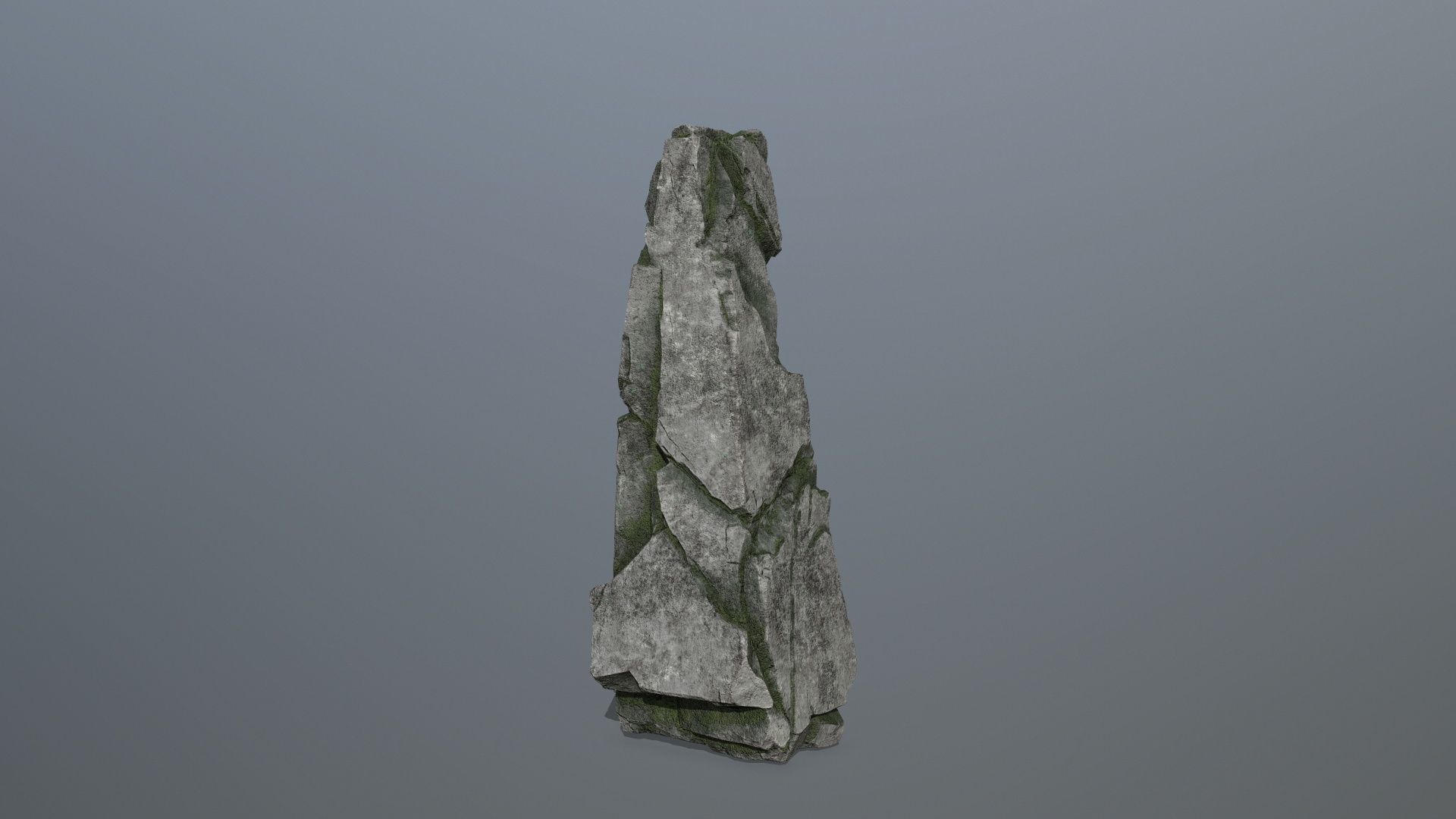 Mossy Rock  Low-poly 3D model_9