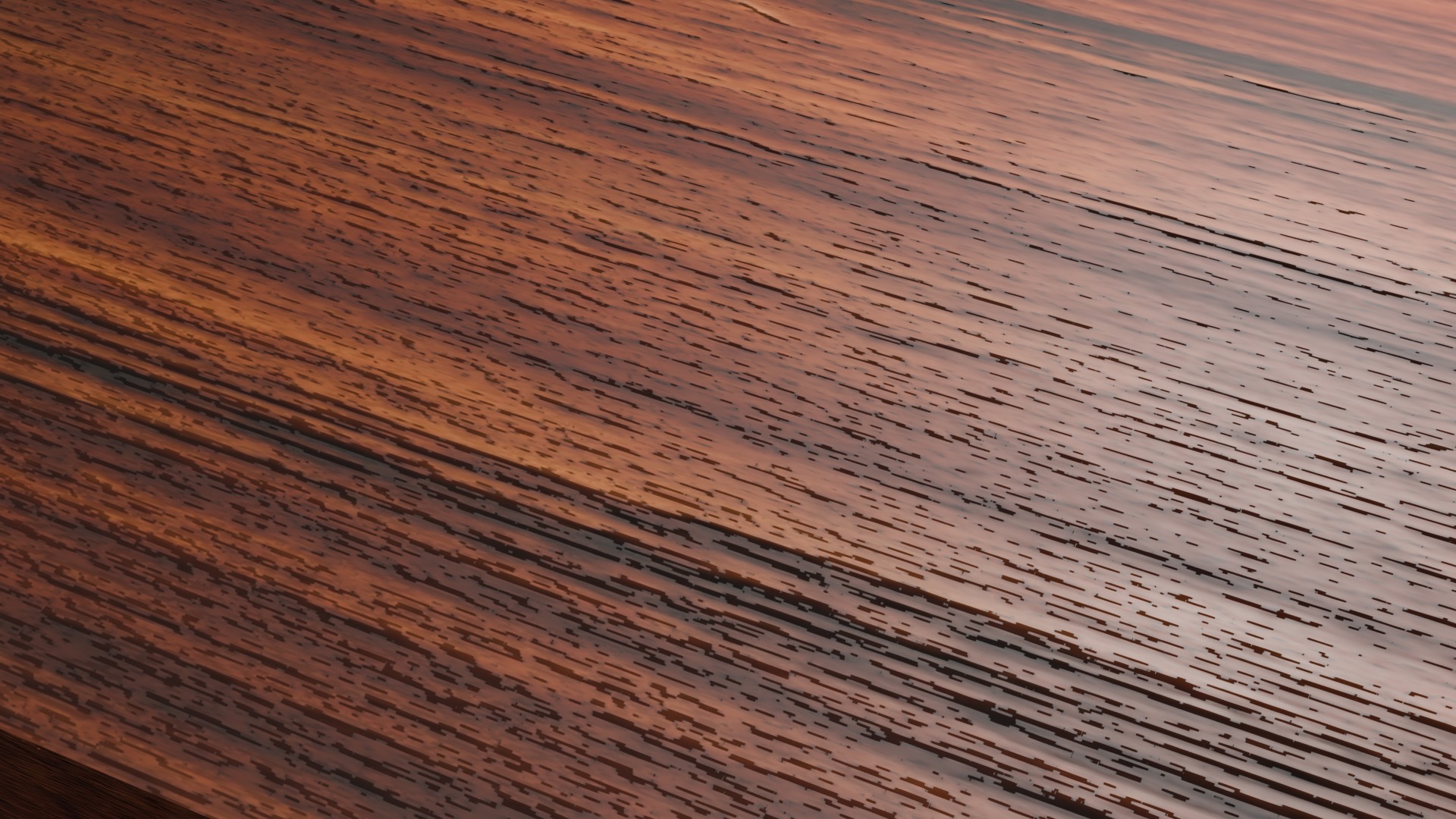 Wood table  Low-poly 3D model_1